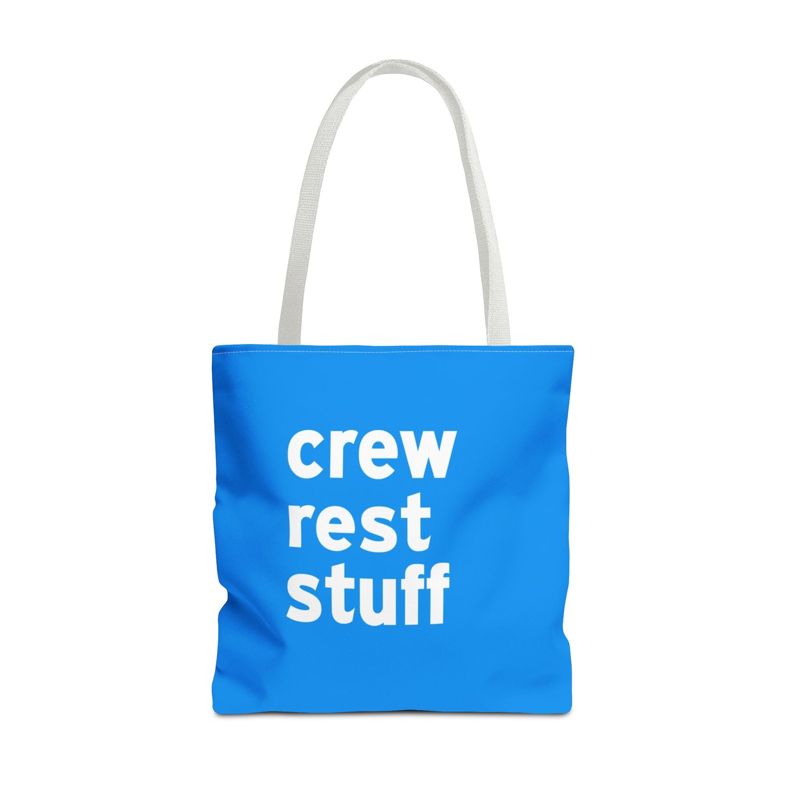 Crew Rest Stuff Tote Bag — Printed Green Travel Tote