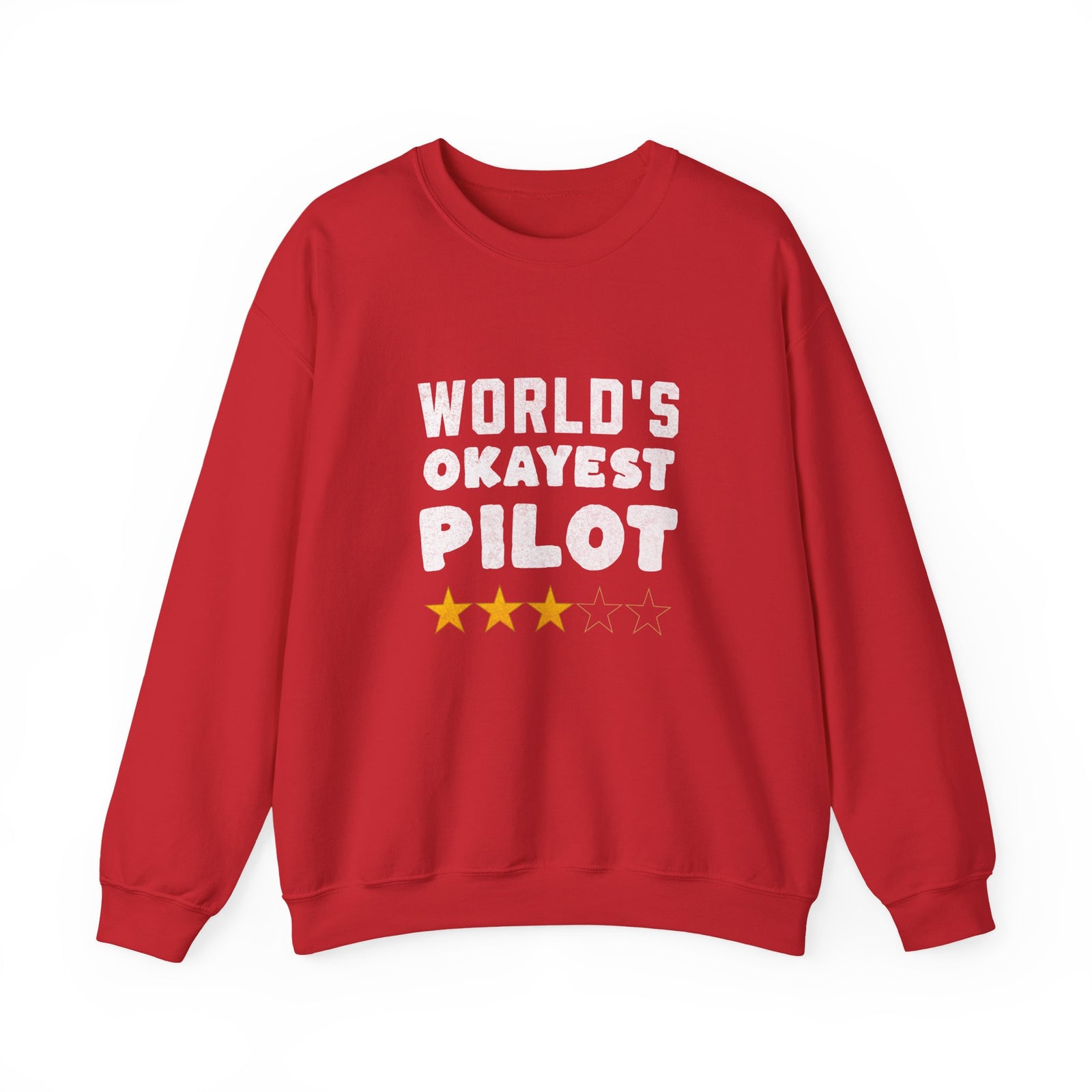 Worlds Okayest Pilot Crewneck Sweatshirt - Travel Inspiring Cozy Apparel