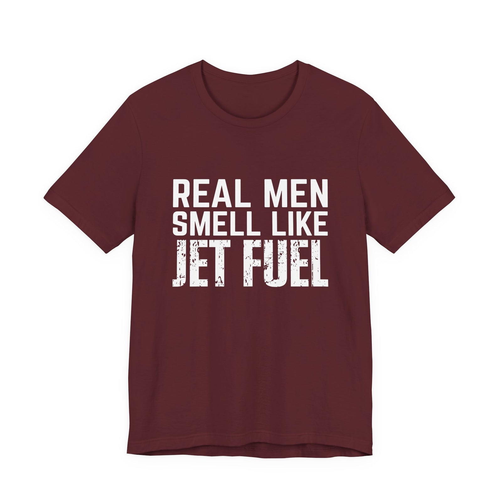 Real Men Smell Like Jet Fuel Unisex Jersey Tee - Perfect for Aviation Enthusiasts