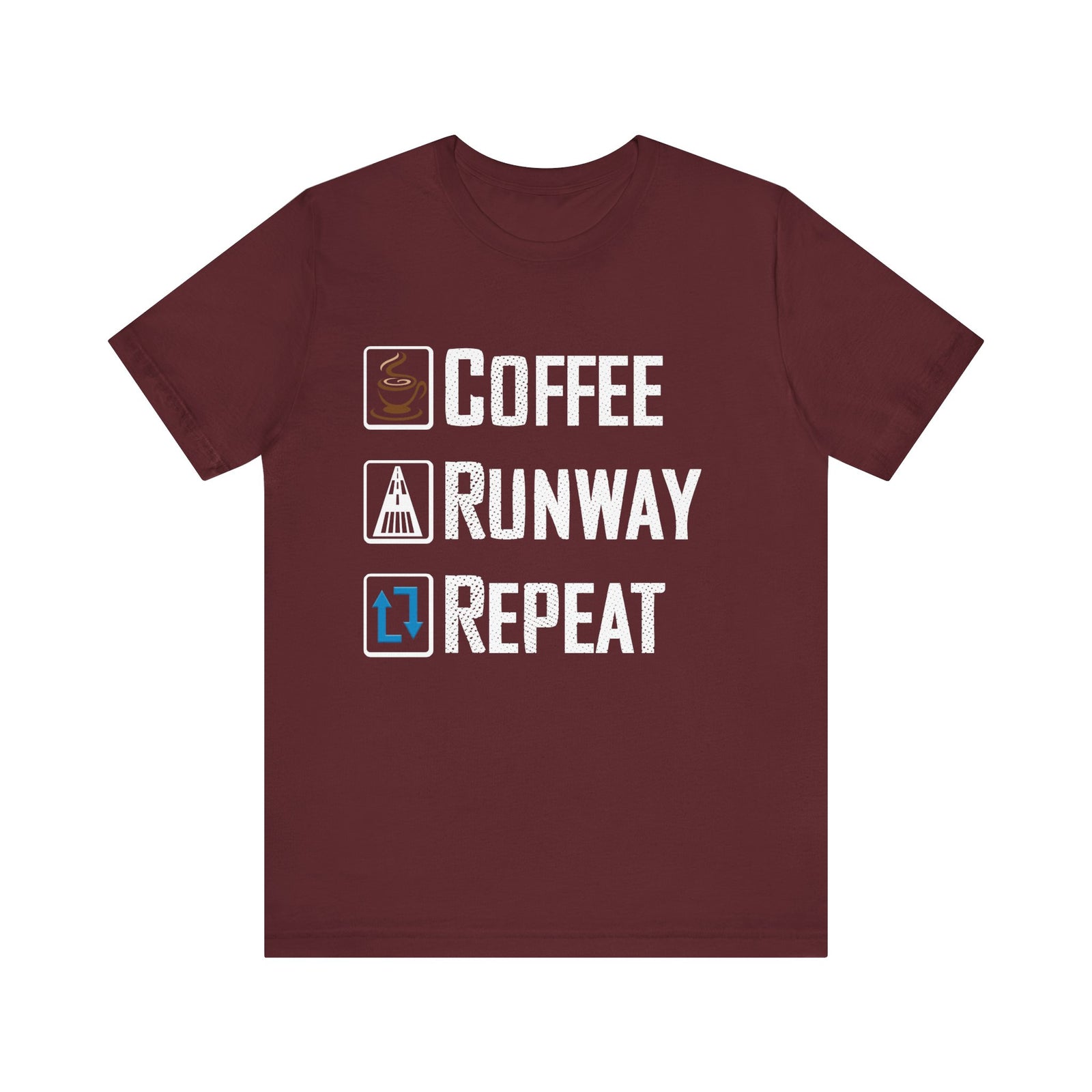Coffee Runway Repeat - Unisex Jersey Tee