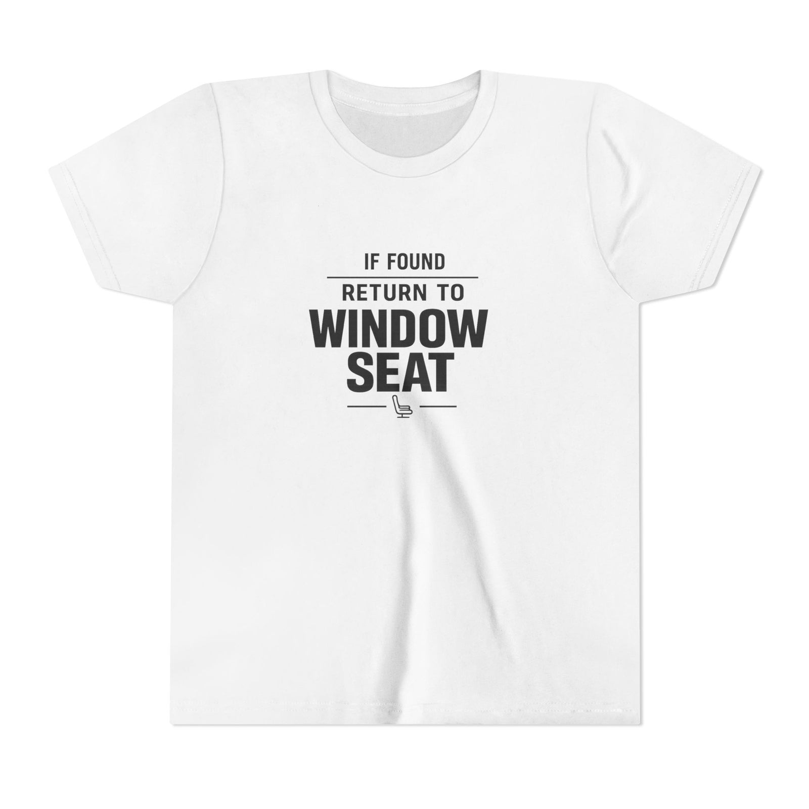 If Found Return to Window Seat - Unisex Youth Short Sleeve Tee
