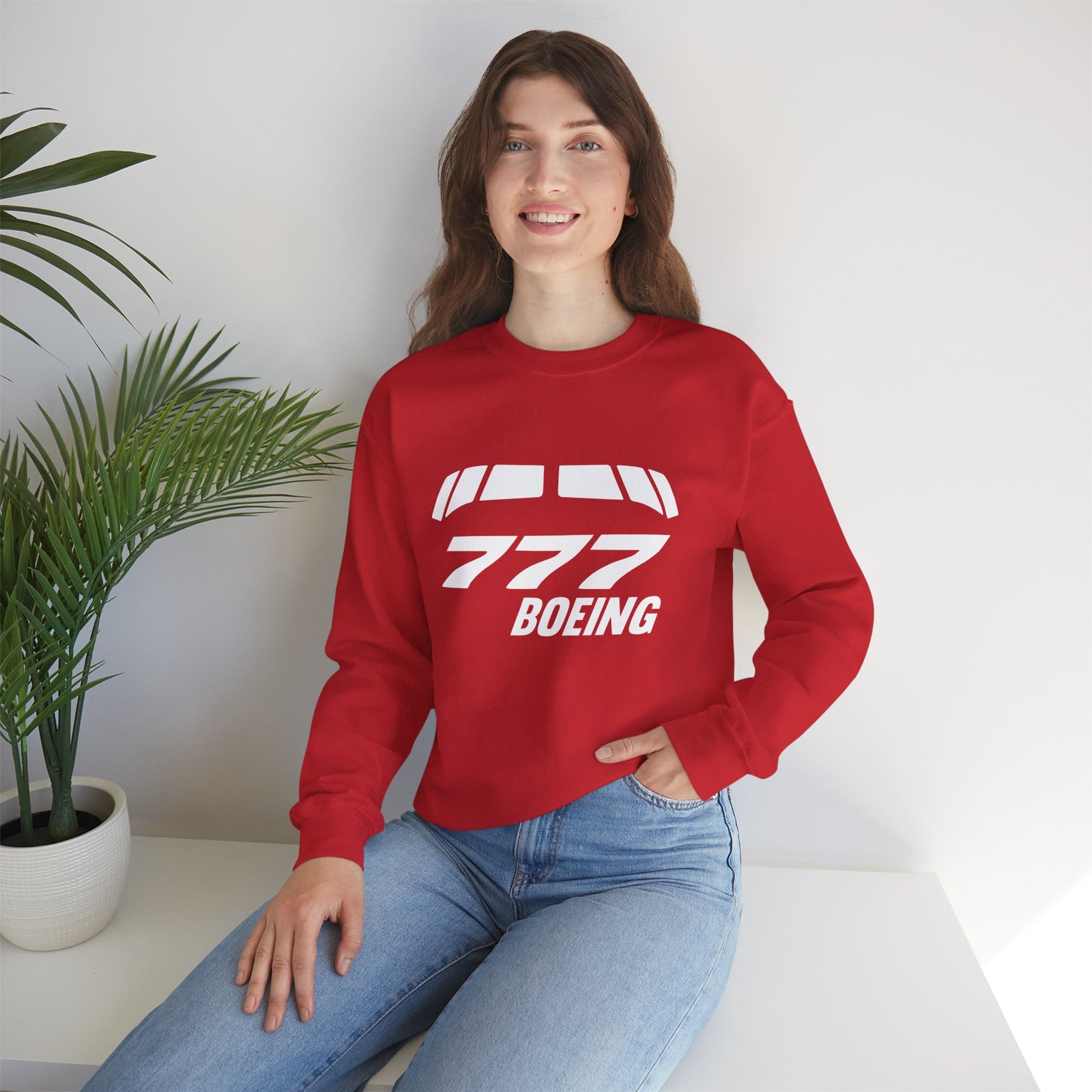 Boeing 777 Windshield Crewneck Sweatshirt - Travel Inspiring Cozy Apparel