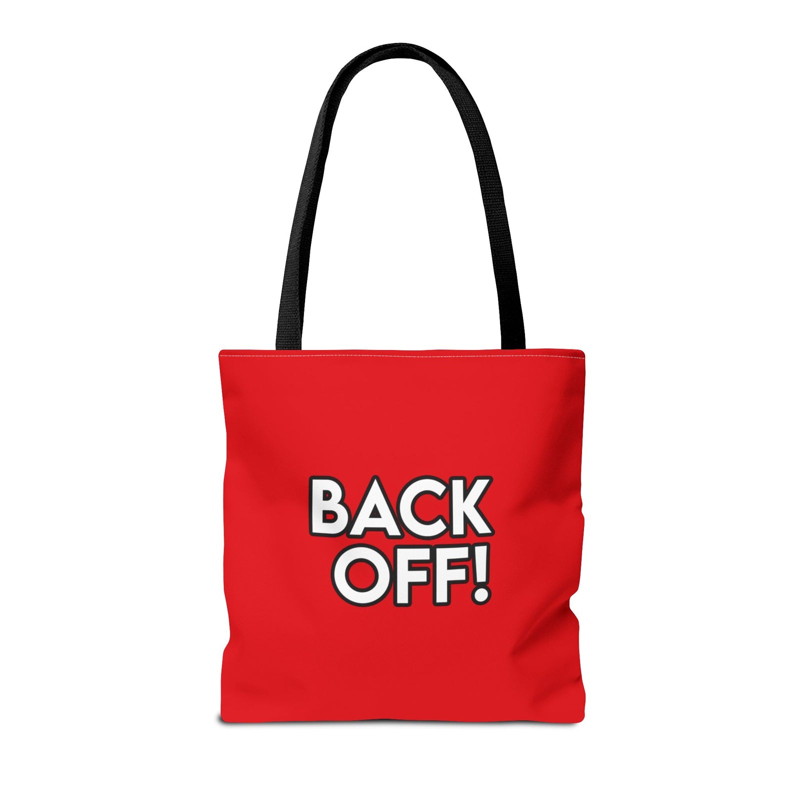 Back Off! Tote Bag — Printed Green Travel Tote
