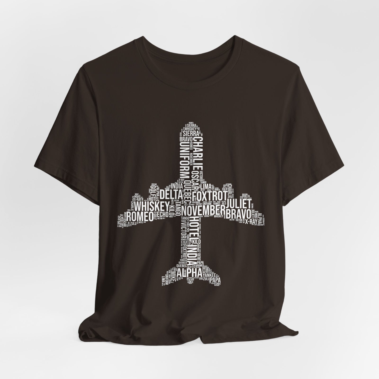 Airplane Typography - Unisex Jersey Tee