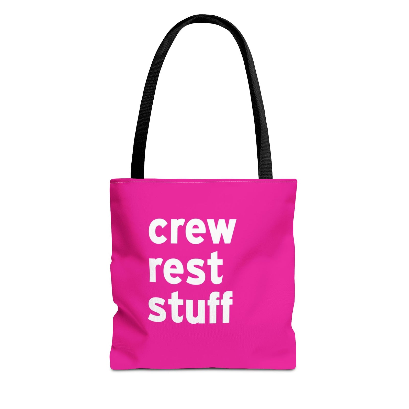 Crew Rest Stuff Tote Bag — Printed Green Travel Tote