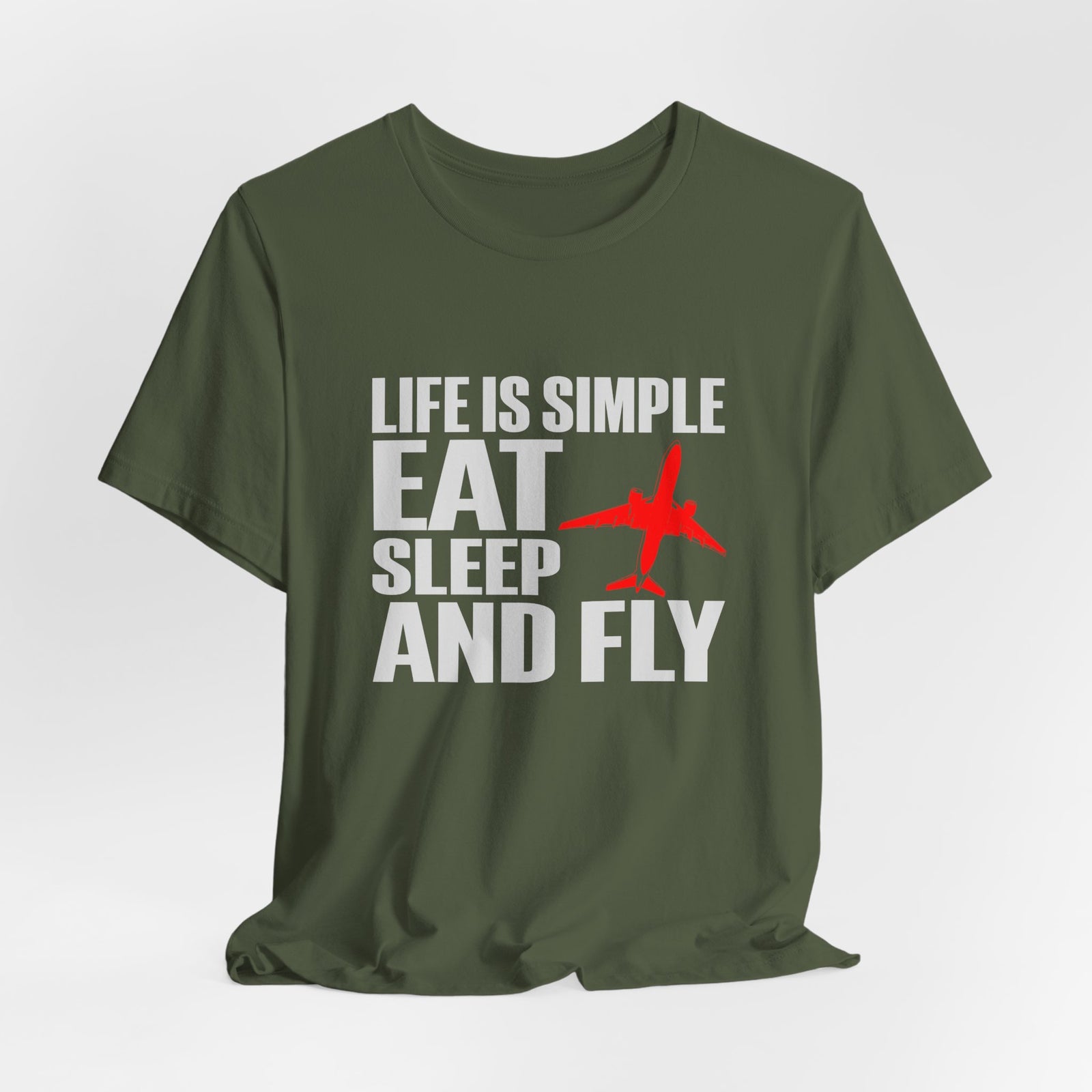 Life Is Simple Unisex Jersey Tee - Perfect for Aviation Enthusiasts
