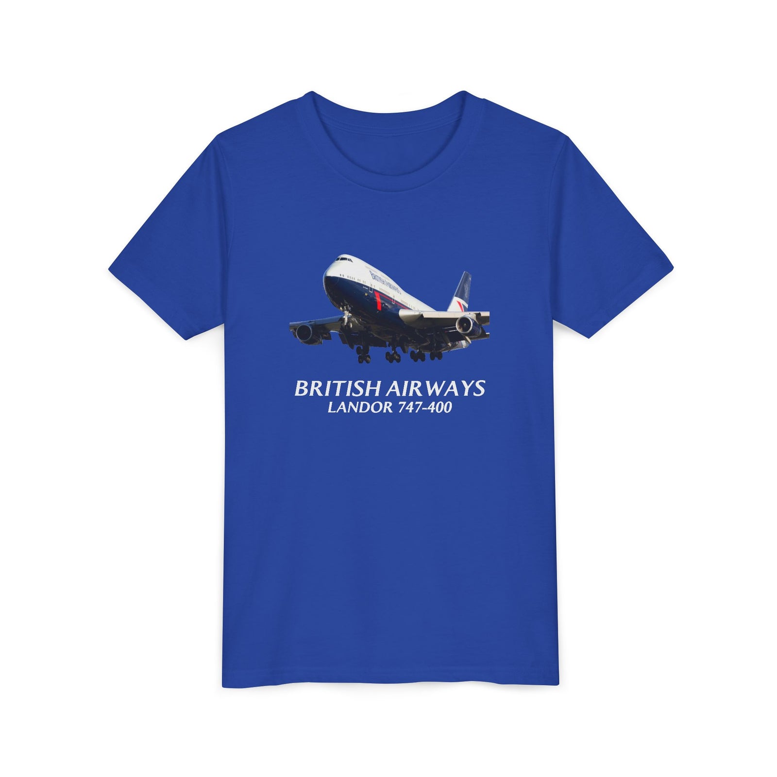 British Airways Landor 747-400 - Unisex Youth Short Sleeve Tee