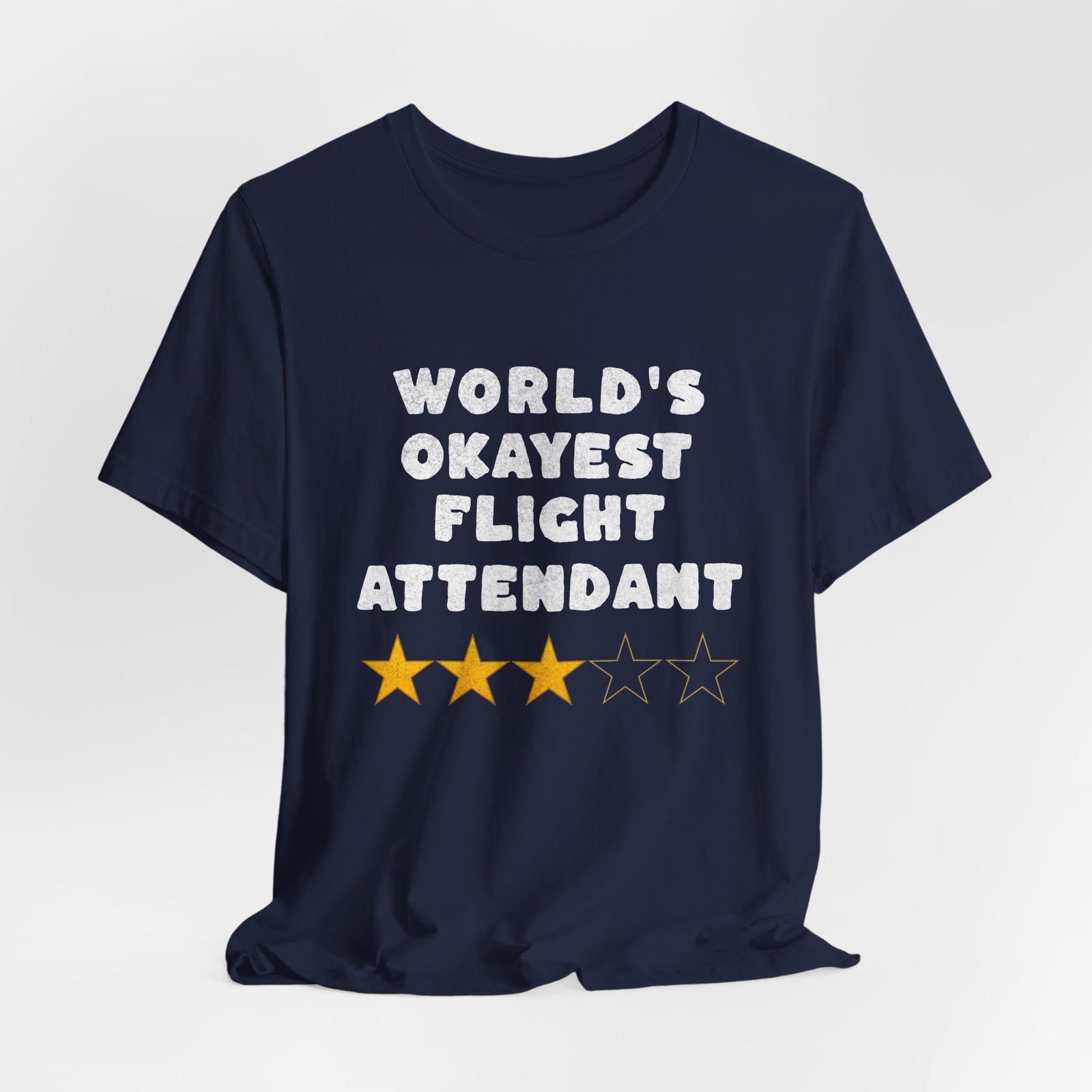 Worlds Okayest Flight Attendant Unisex Jersey Tee - Perfect for Aviation Enthusiasts