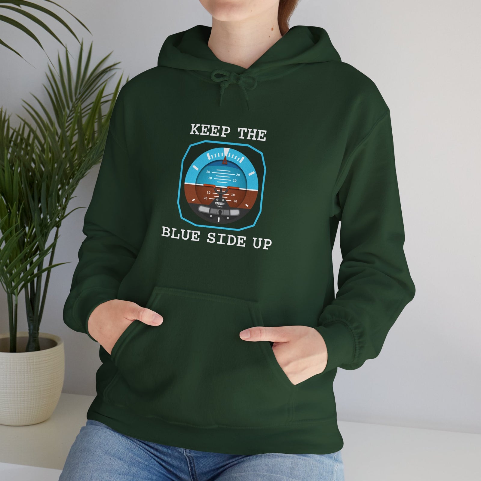 Keep The Blue Side Up - Unisex Pullover Hoodie