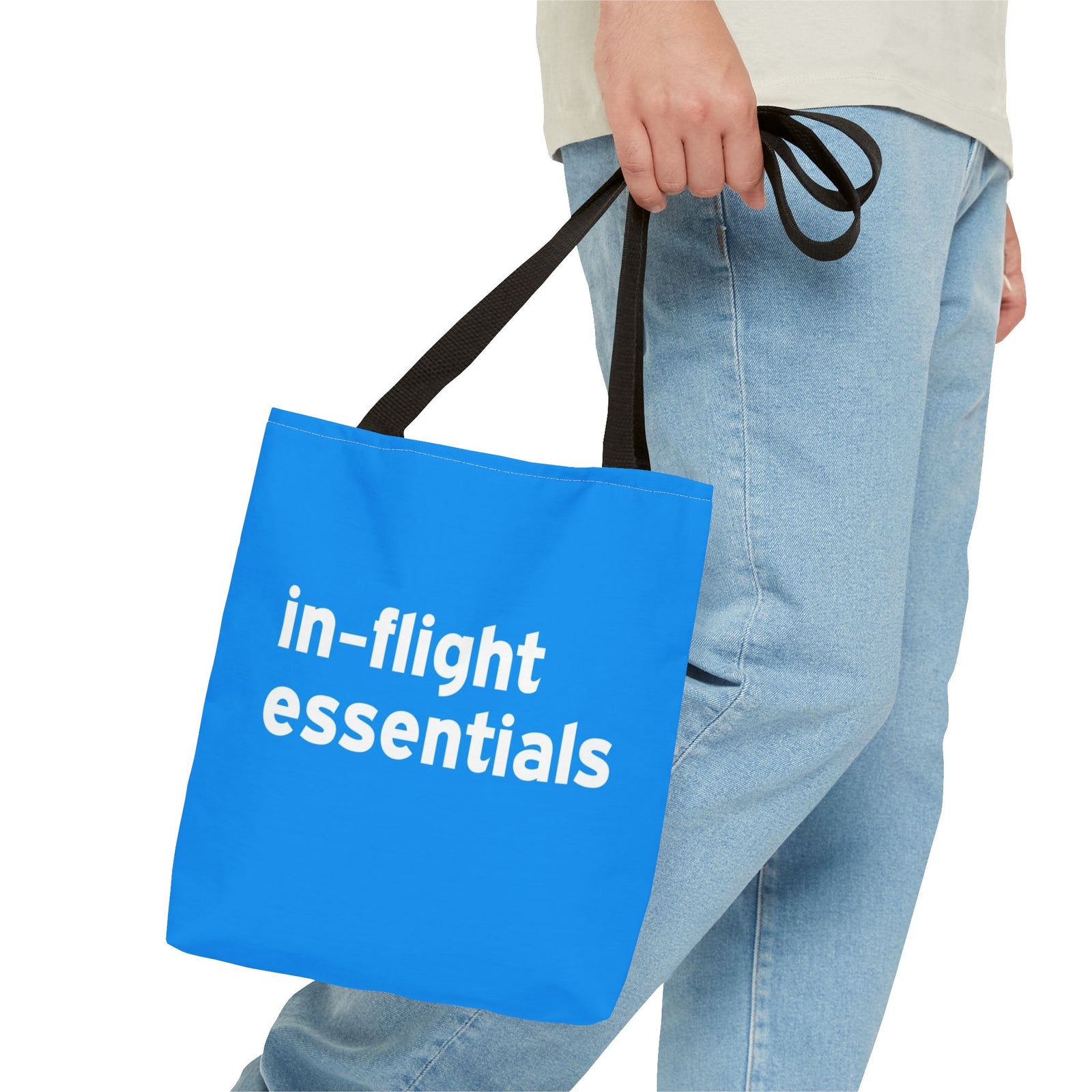 In Flight Essentials Tote Bag — Printed Green Travel Tote
