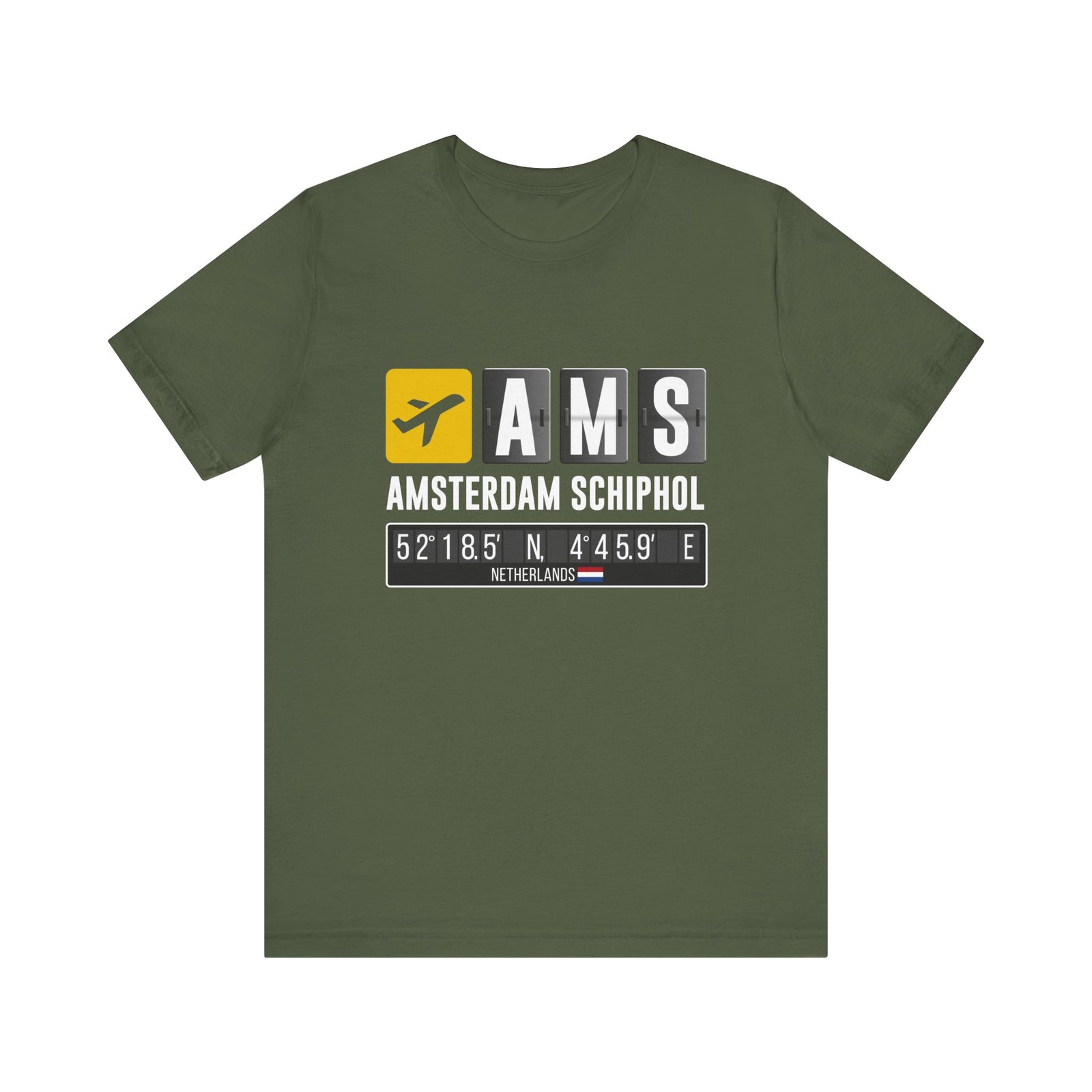 AMS Amsterdam Airport Schiphol - Unisex Jersey Tee