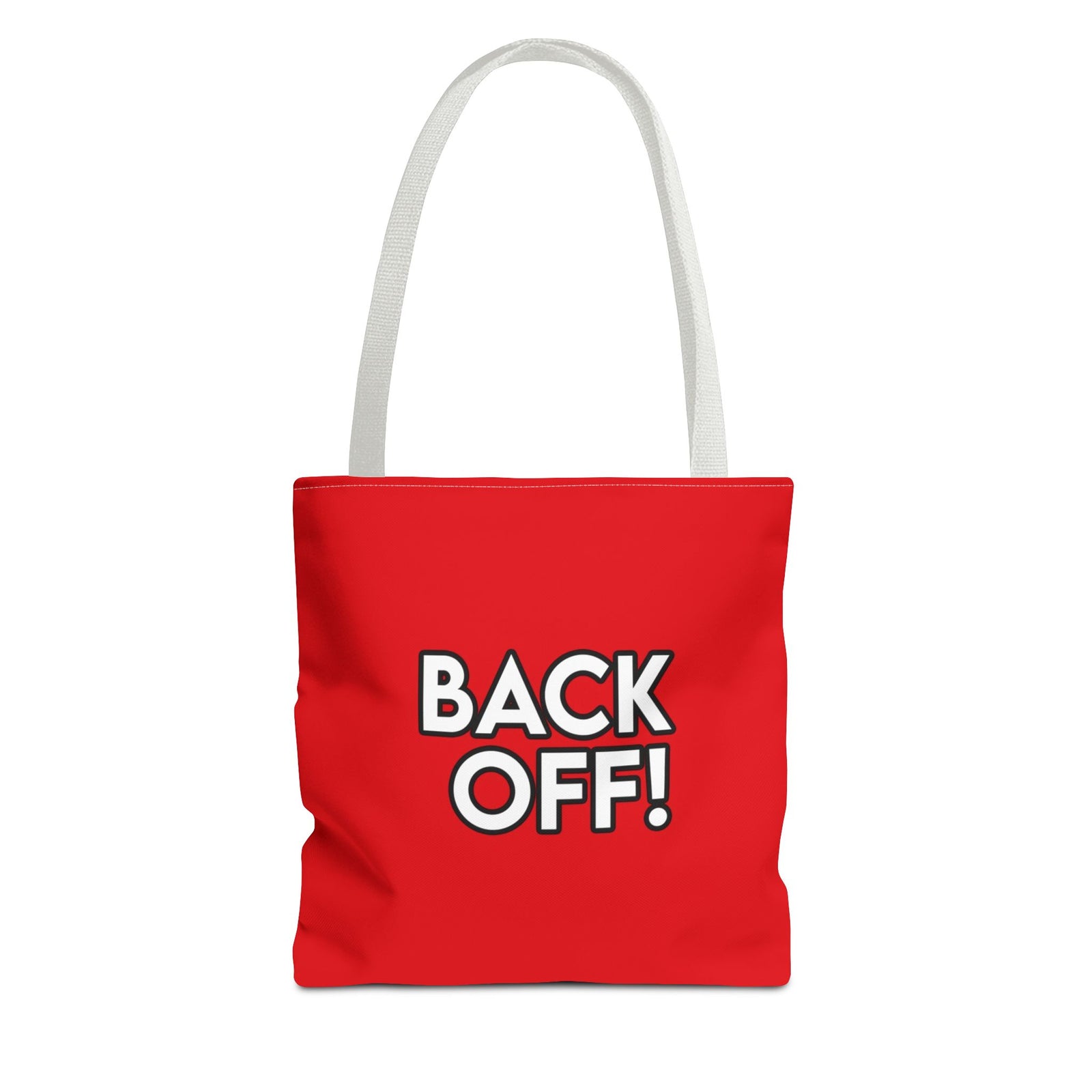 Back Off! Tote Bag — Printed Green Travel Tote