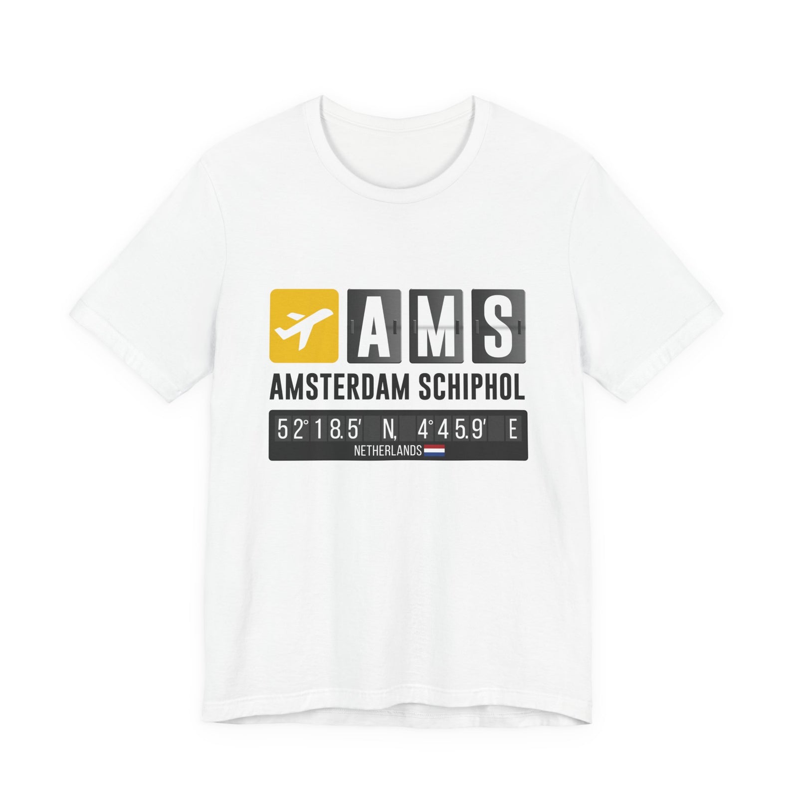 AMS Amsterdam Airport Schiphol - Unisex Jersey Tee