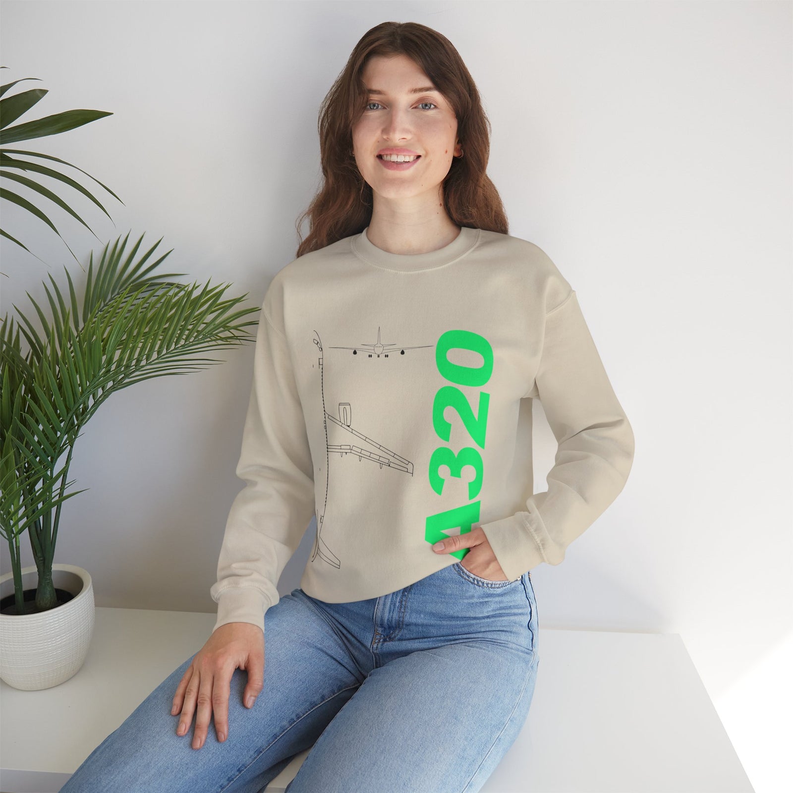 Airbus A320 Crewneck Sweatshirt - Travel Inspiring Cozy Apparel