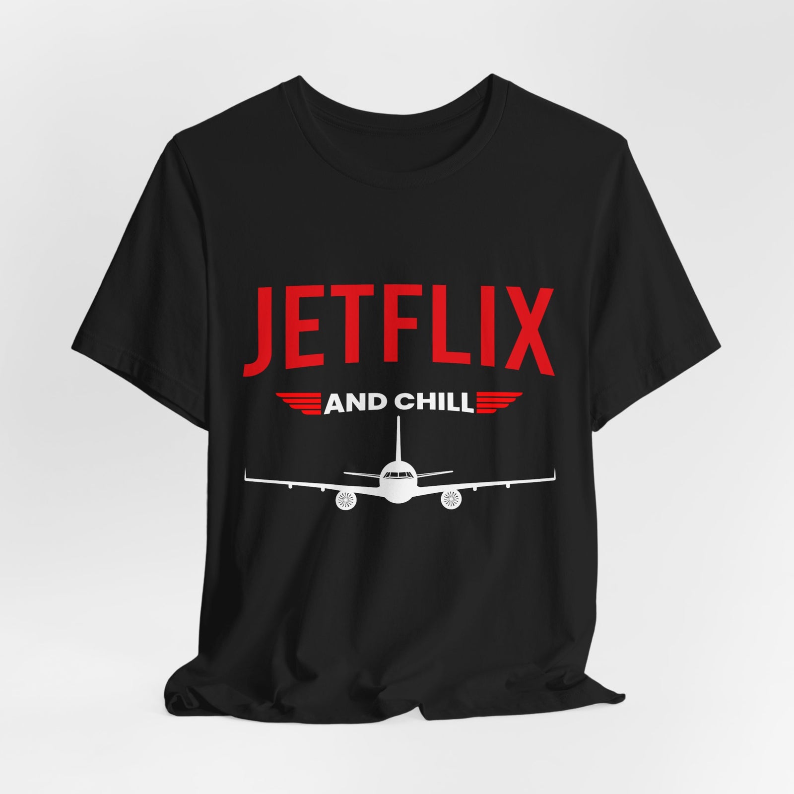 Jetflix And Chill - Unisex Jersey Tee