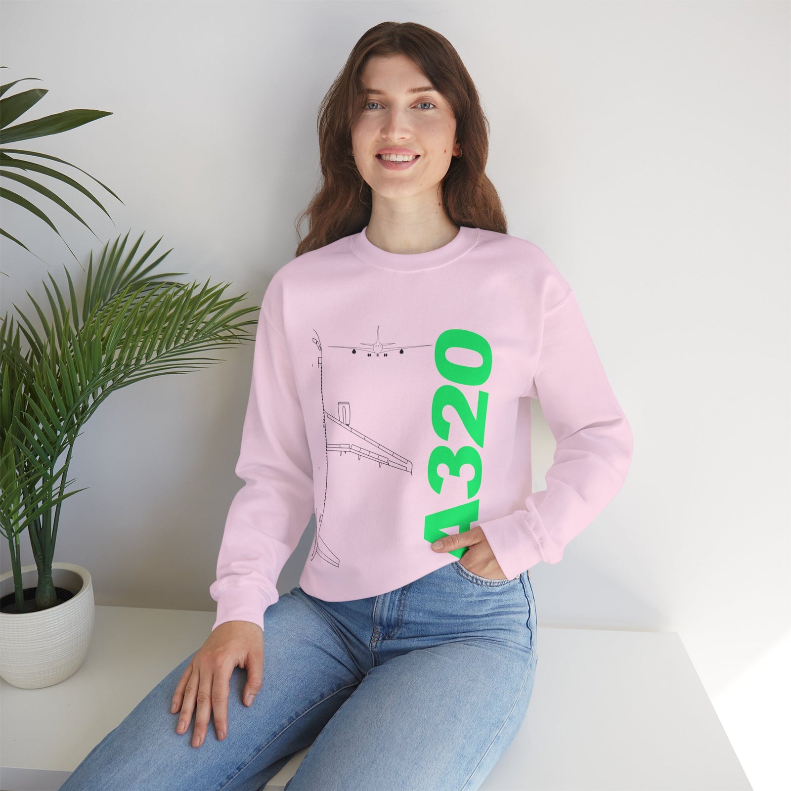 Airbus A320 Crewneck Sweatshirt - Travel Inspiring Cozy Apparel