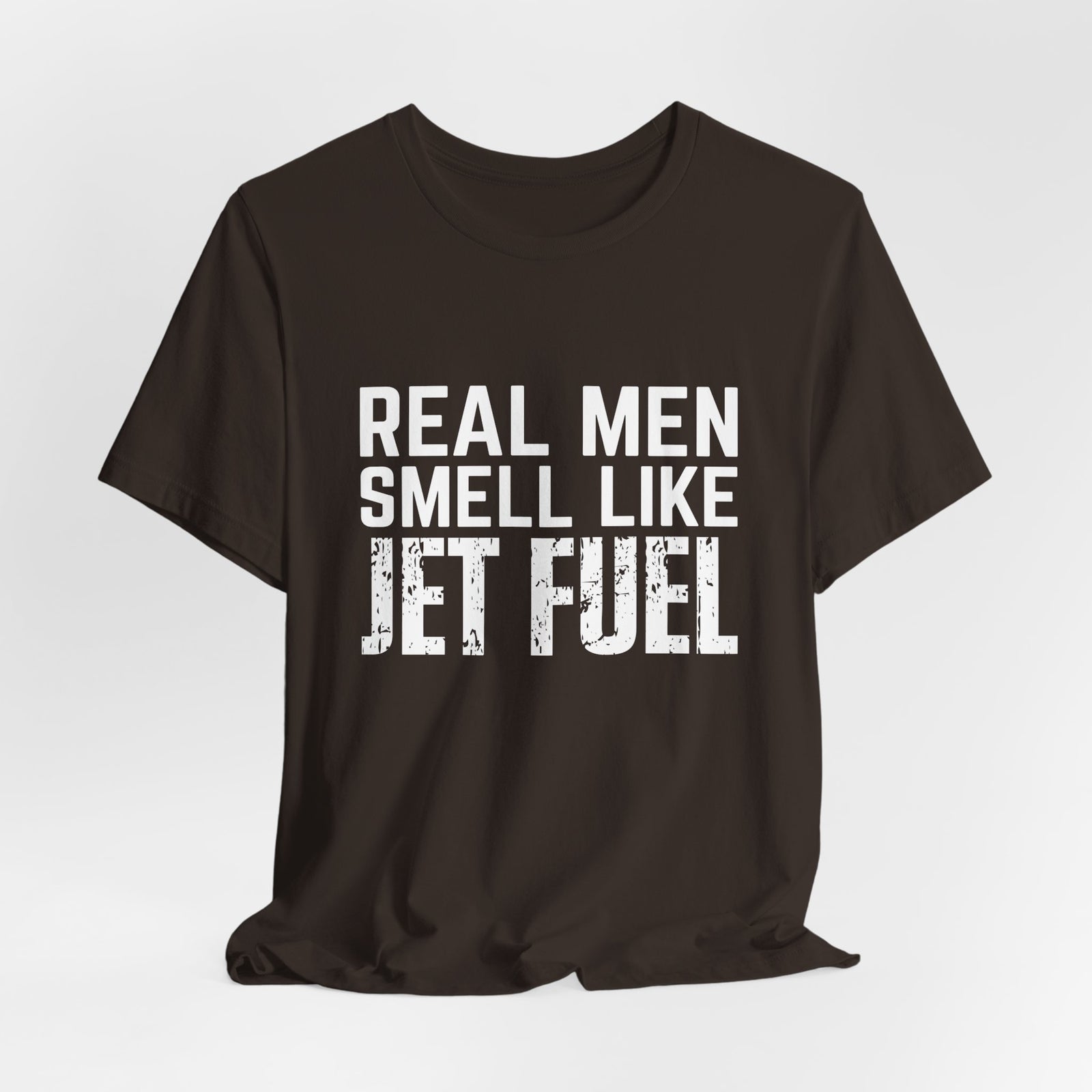Real Men Smell Like Jet Fuel Unisex Jersey Tee - Perfect for Aviation Enthusiasts