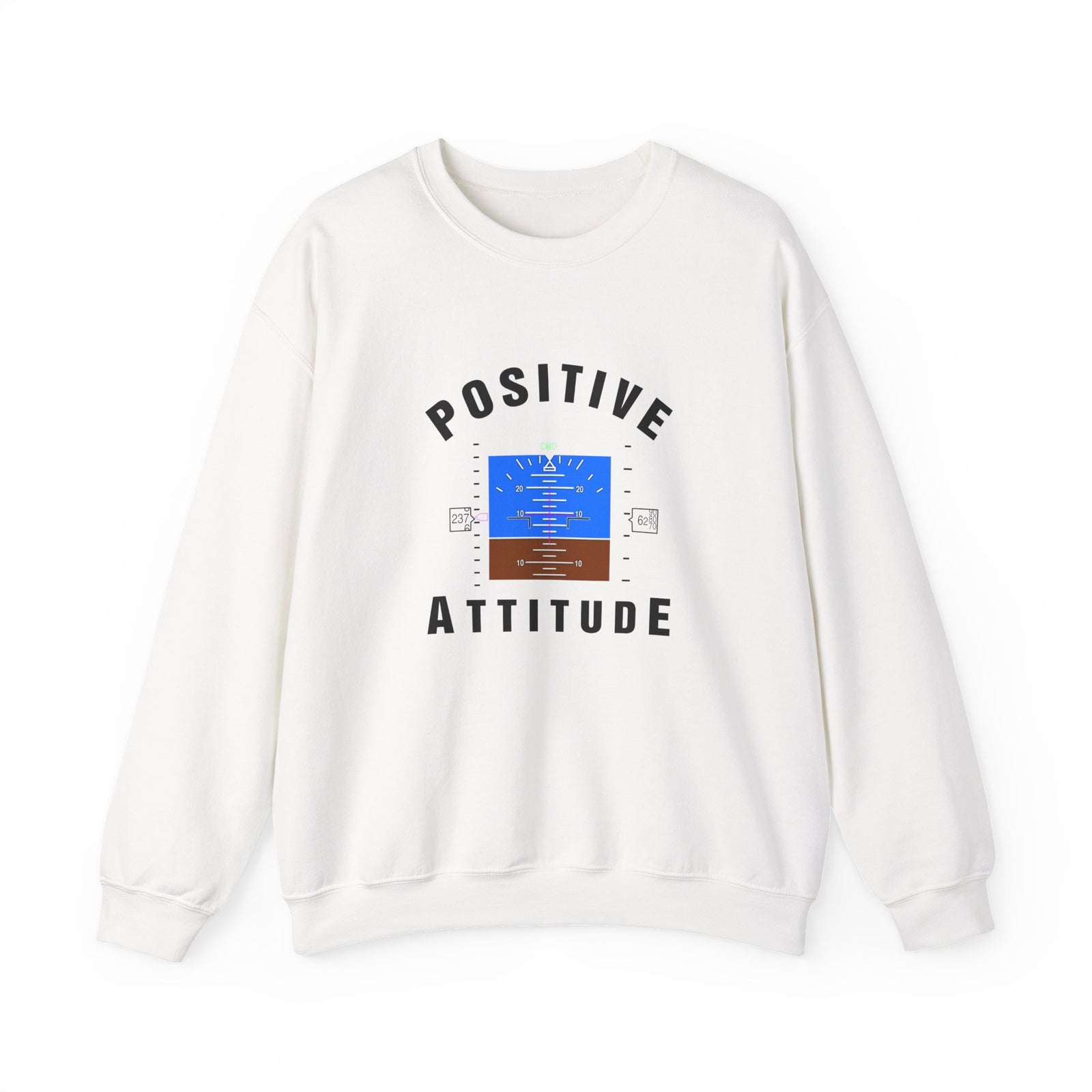 Positive Attitude Crewneck Sweatshirt - Travel Inspiring Cozy Apparel