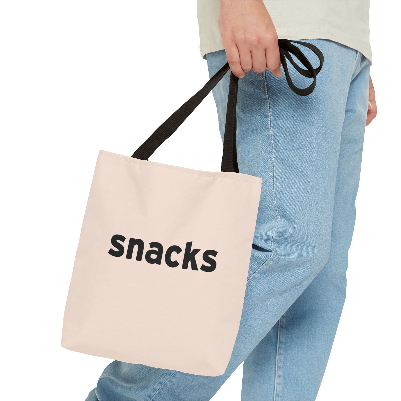 Snacks Tote Bag — Printed Green Travel Tote