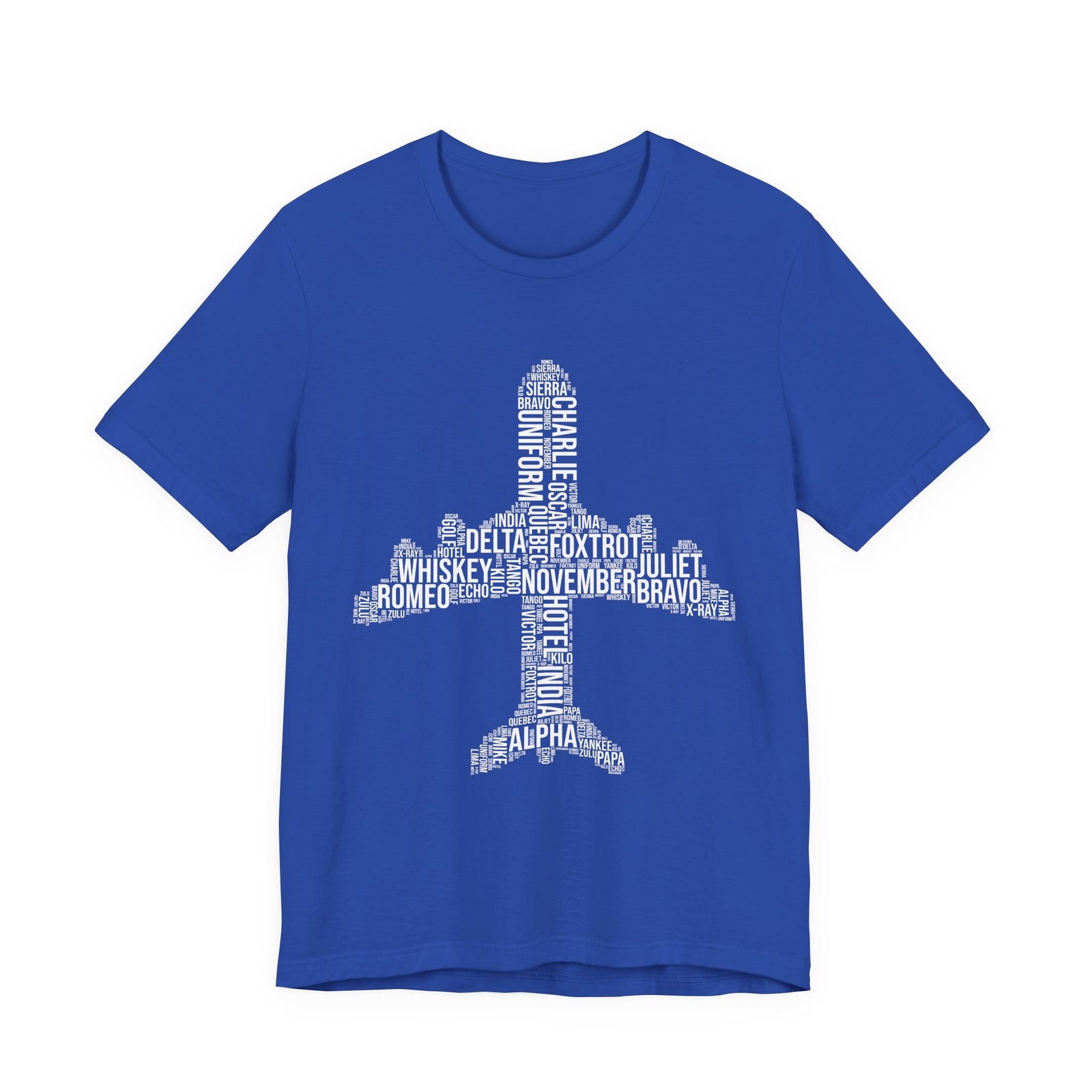 Airplane Typography - Unisex Jersey Tee