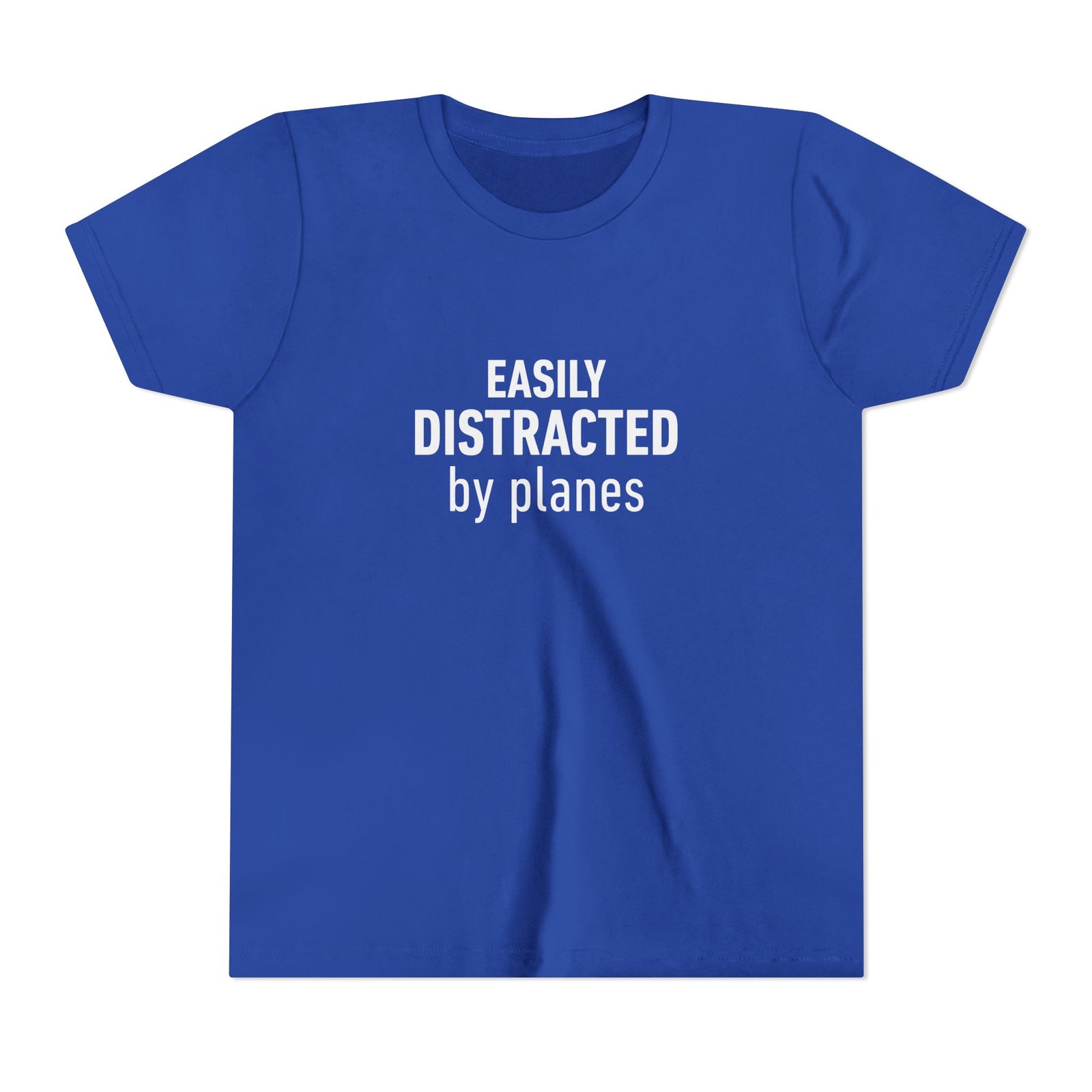 Easily Distracted by Planes - Unisex Youth Short Sleeve Tee
