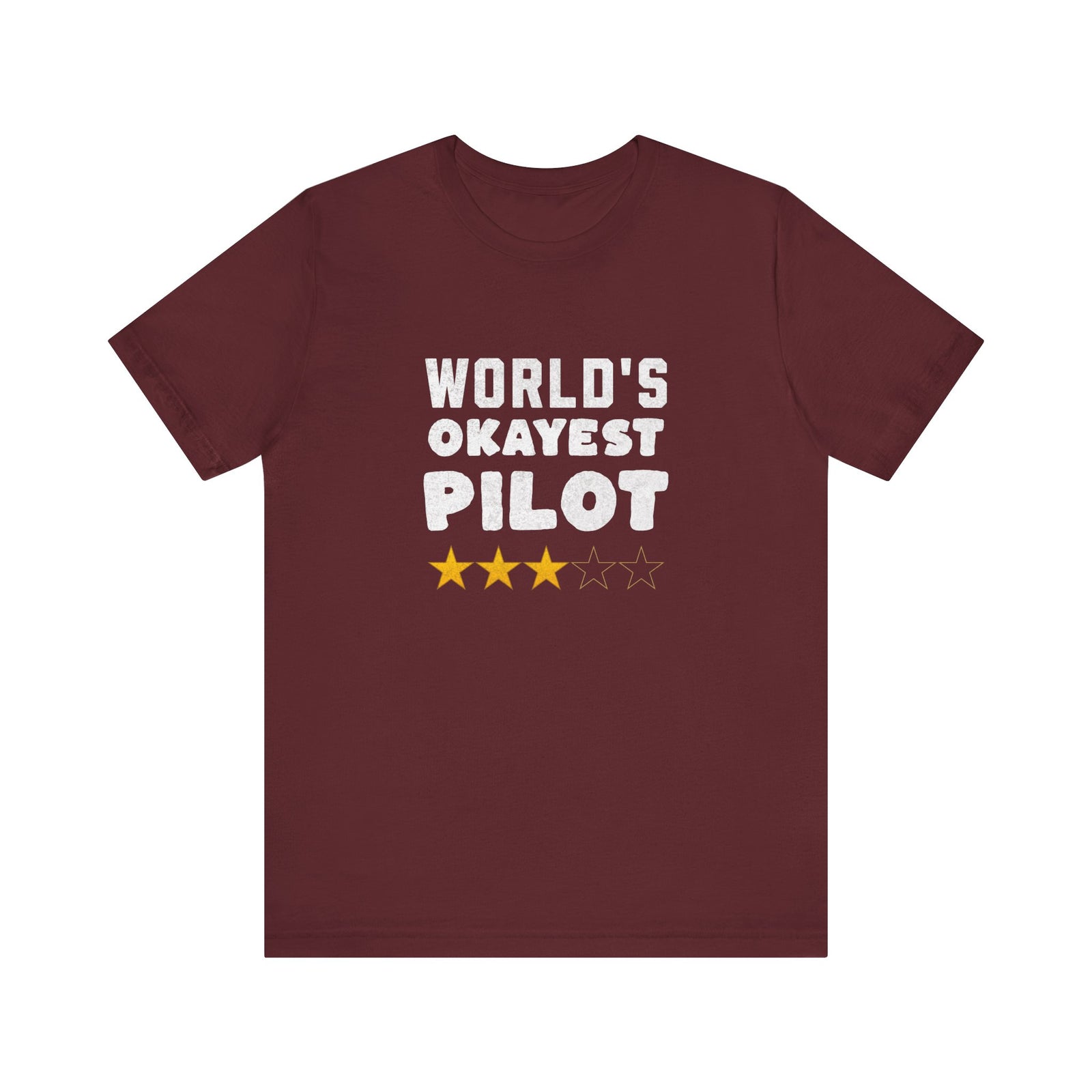 Worlds Okayest Pilot Unisex Jersey Tee - Perfect for Aviation Enthusiasts