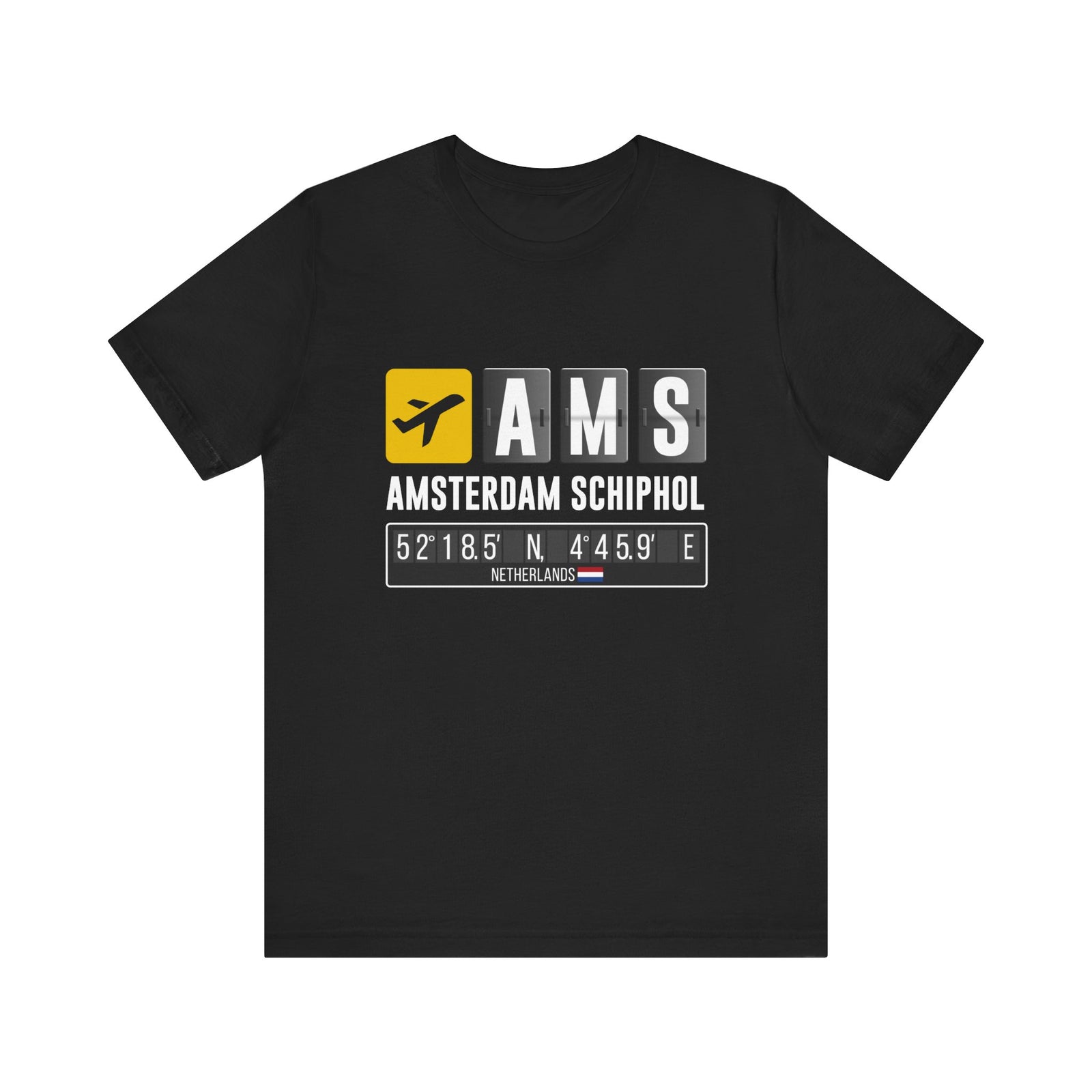 AMS Amsterdam Airport Schiphol - Unisex Jersey Tee