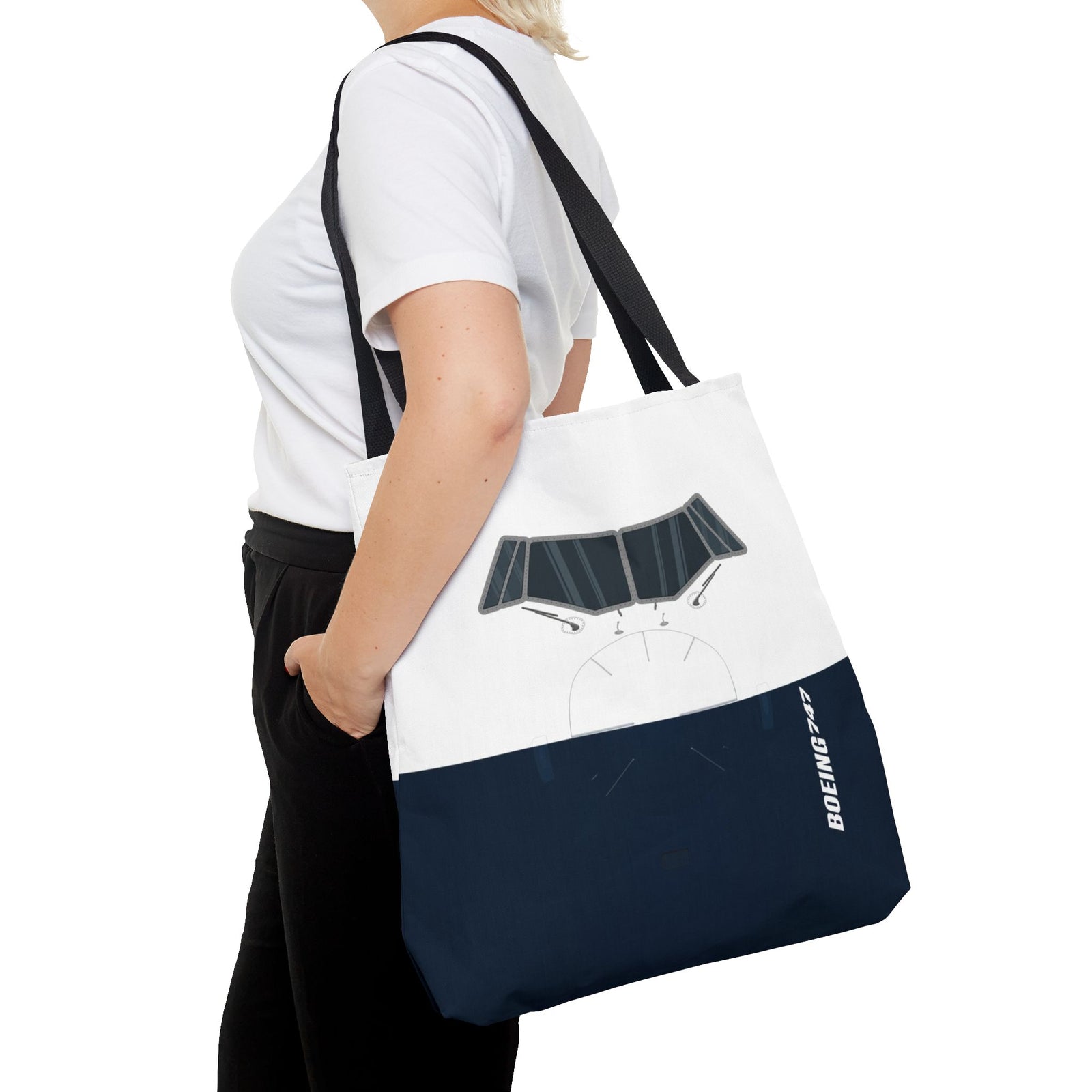 747 Tote Bag — Printed Green Travel Tote