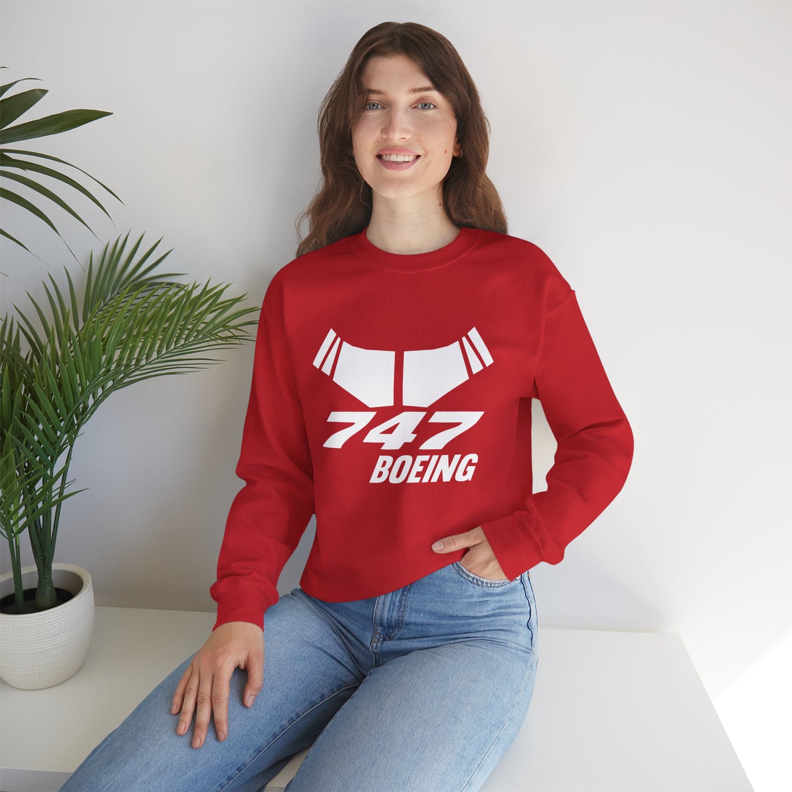 Boeing 747 Windshield Crewneck Sweatshirt - Travel Inspiring Cozy Apparel