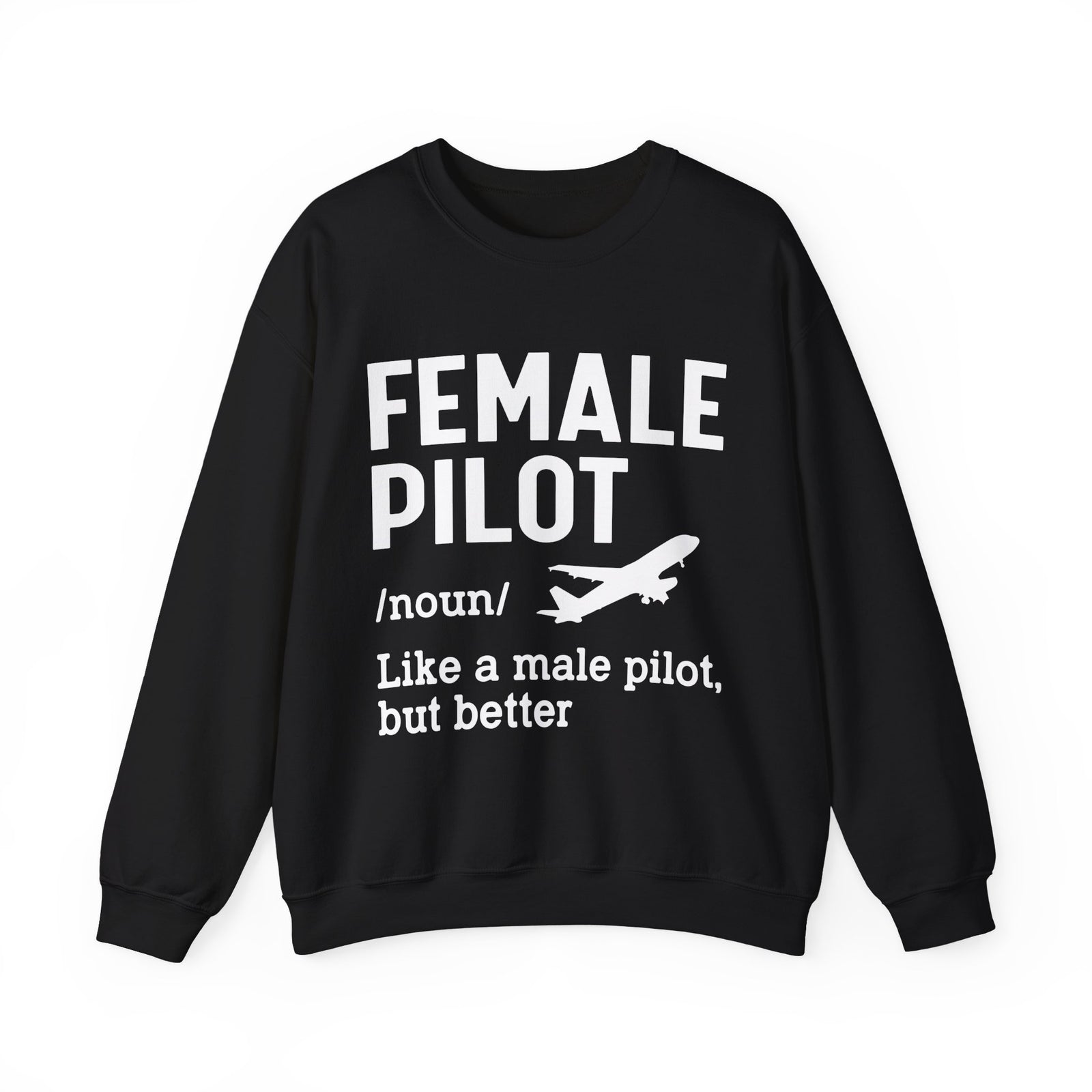 Female Pilot - Unisex Crewneck Sweatshirt