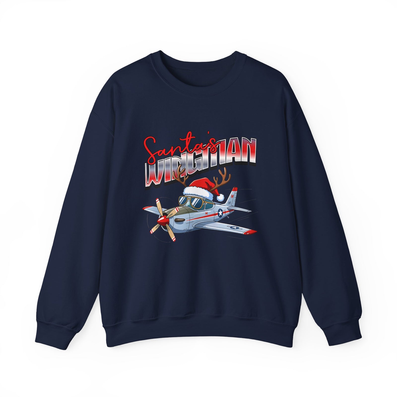 Santa’s wingman Crewneck Sweatshirt - Travel Inspiring Cozy Apparel