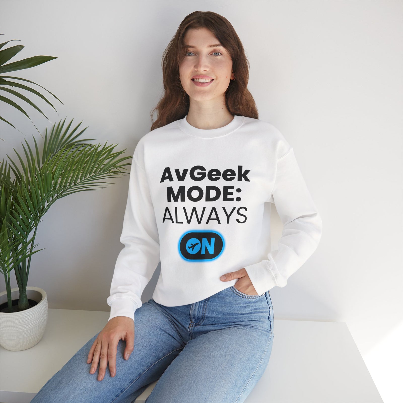 Avgeek Mode Always On - Crewneck Sweatshirt