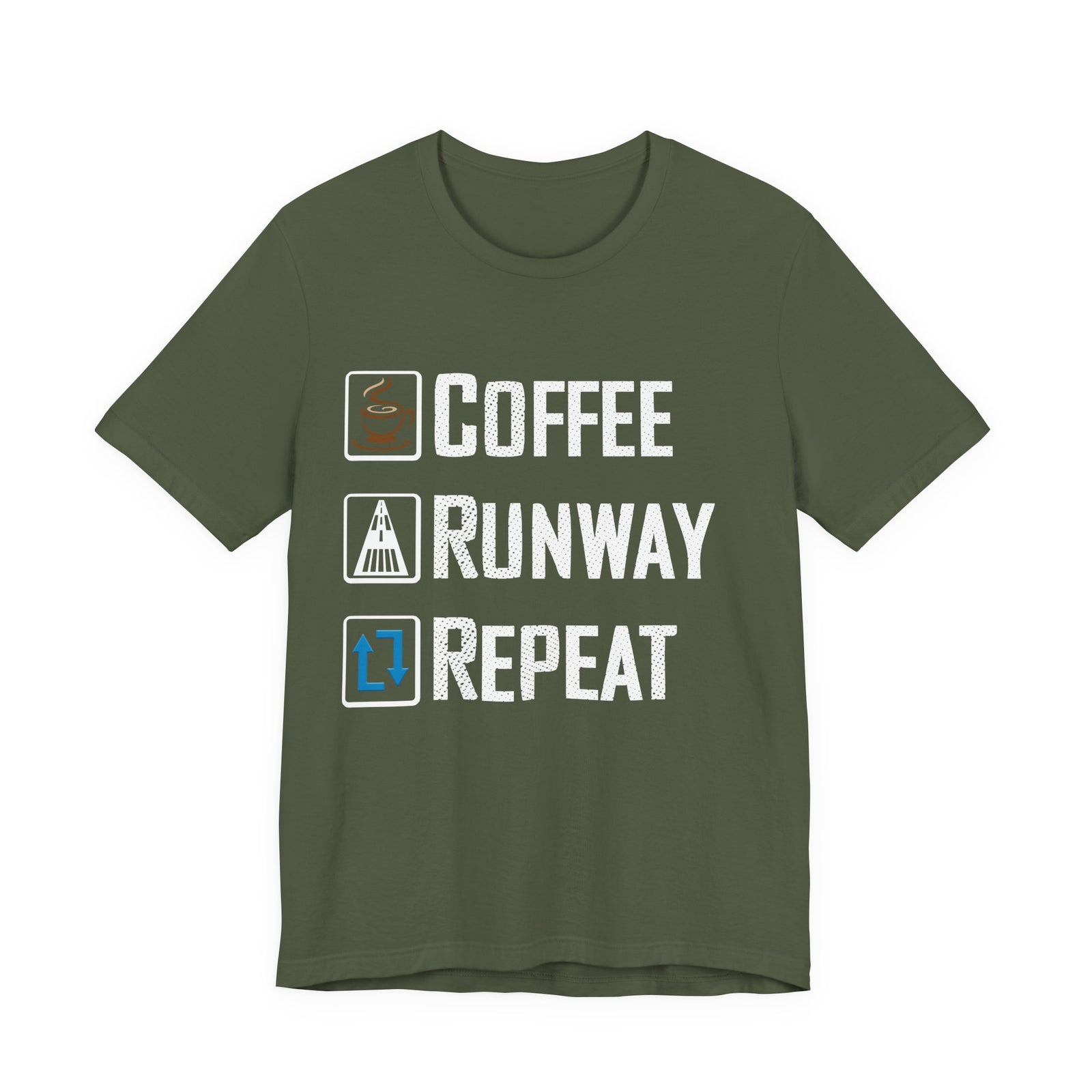 Coffee Runway Repeat - Unisex Jersey Tee