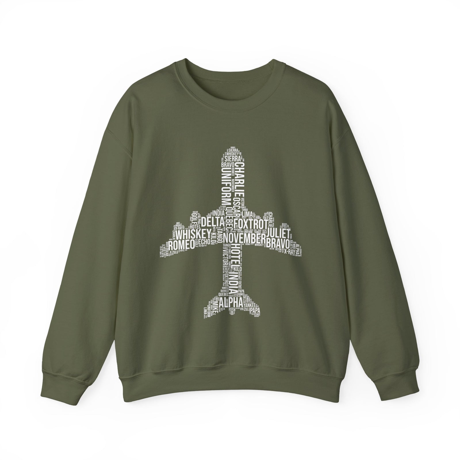 Airplane Typography - Unisex Crewneck Sweatshirt