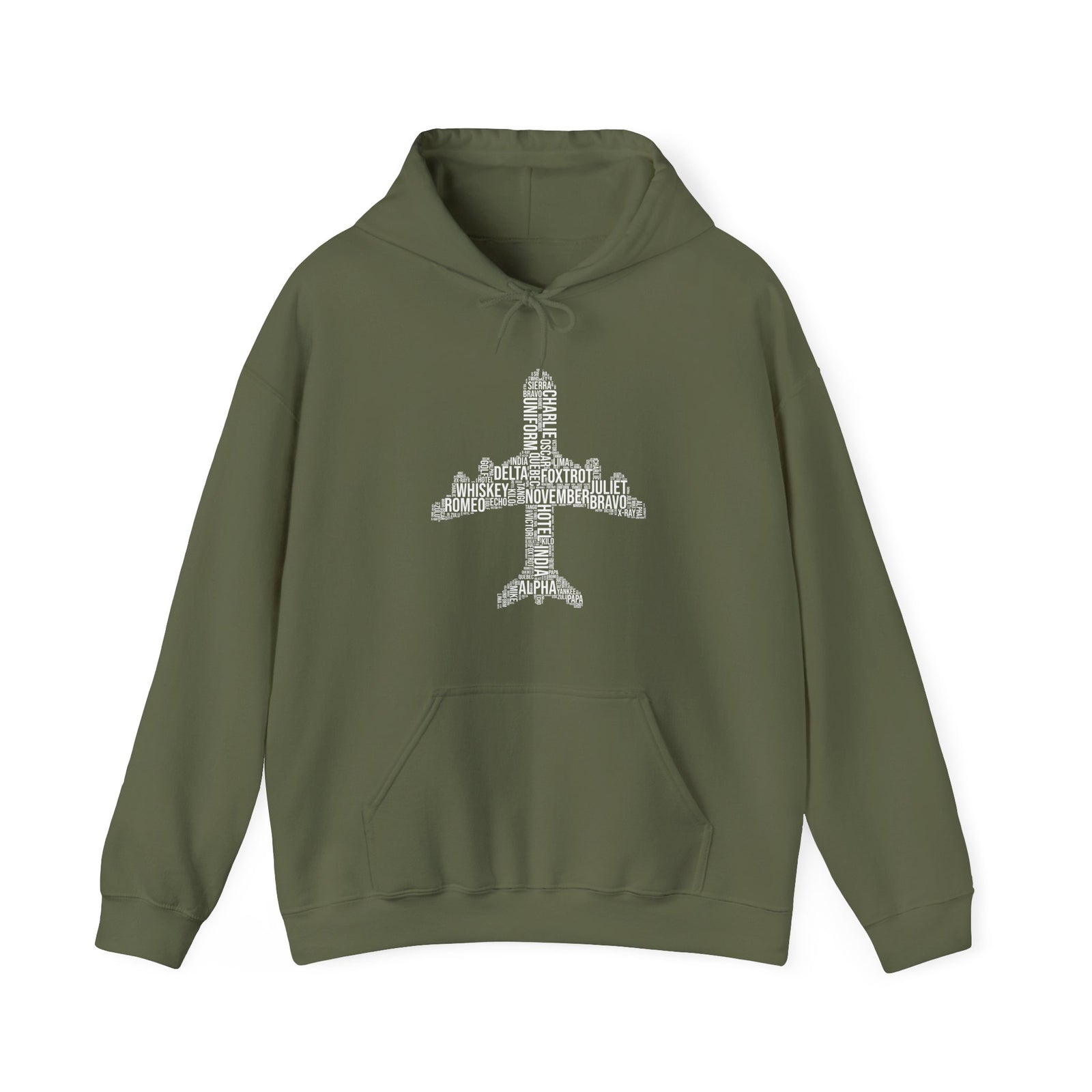 Airplane Typography - Pullover Hoodie
