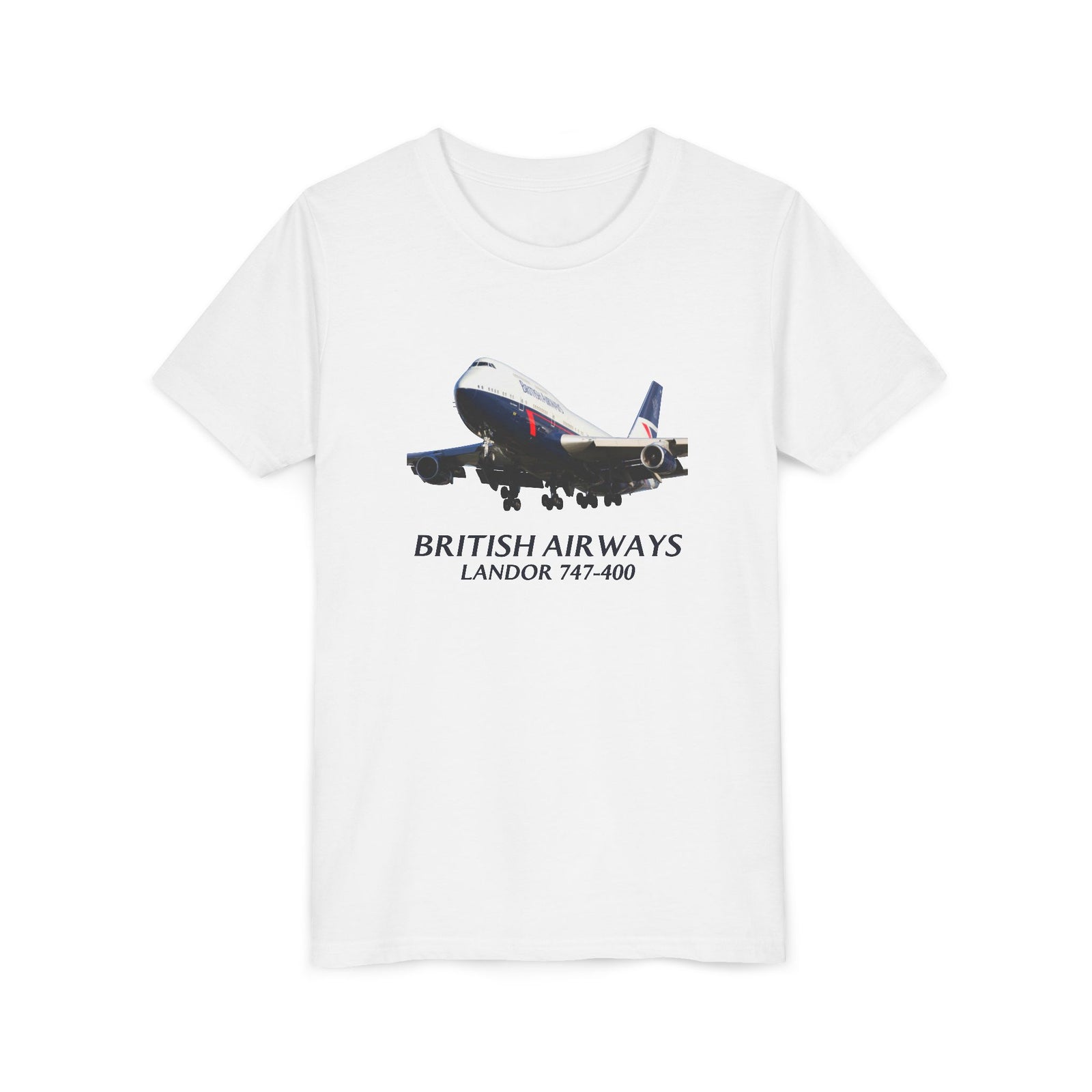 British Airways Landor 747-400 - Unisex Youth Short Sleeve Tee