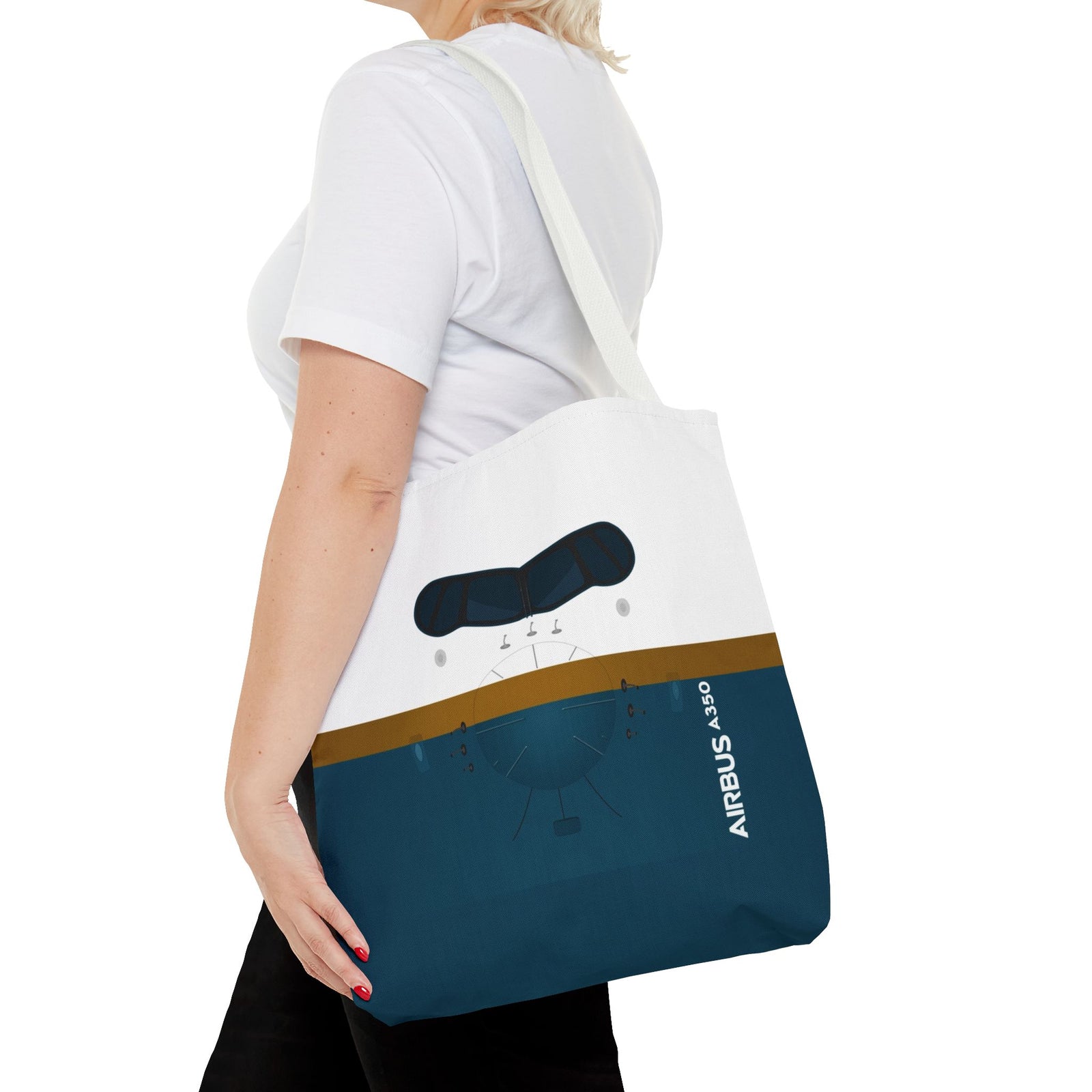 A350 Tote Bag — Printed Green Travel Tote