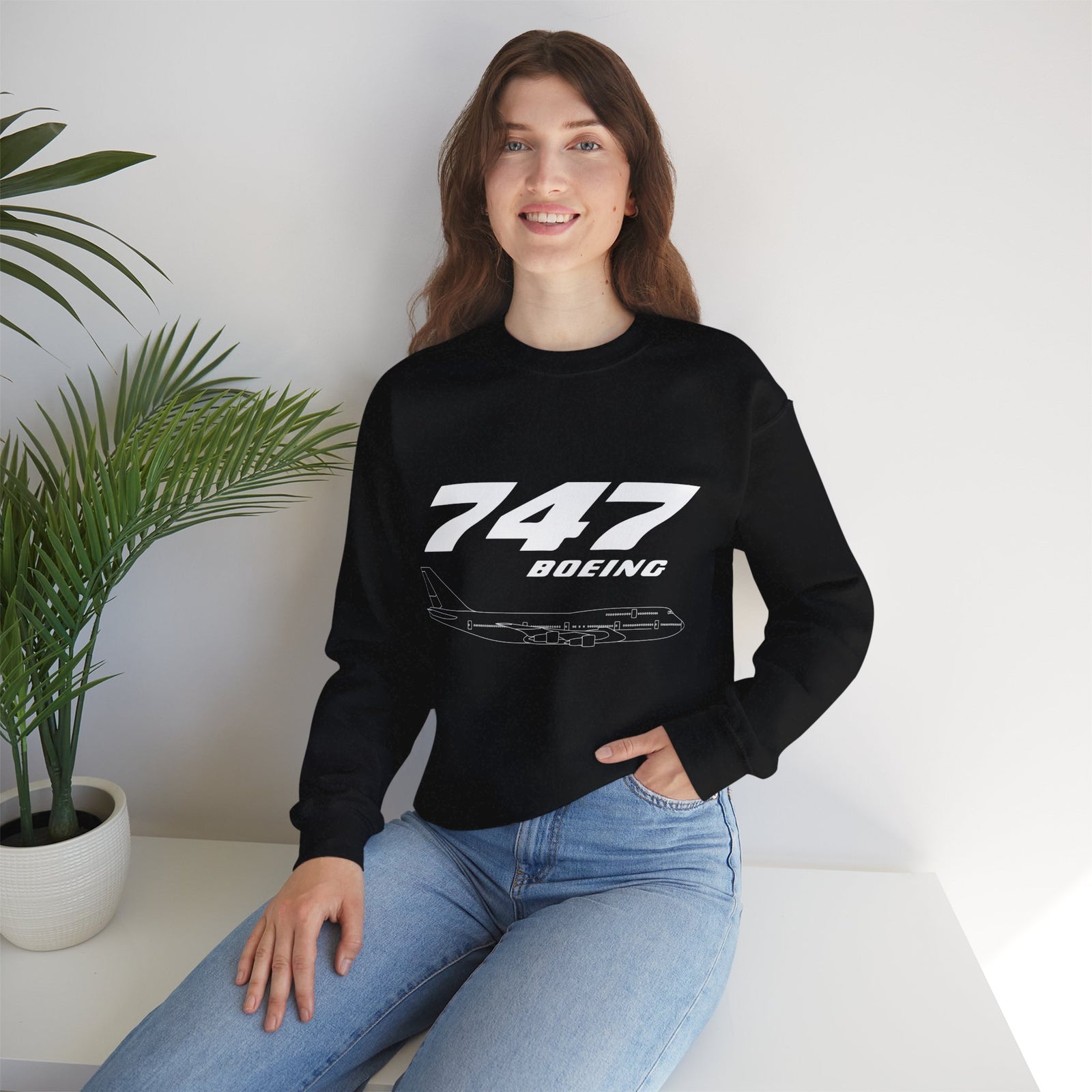 747 Crewneck Sweatshirt - Travel Inspiring Cozy Apparel