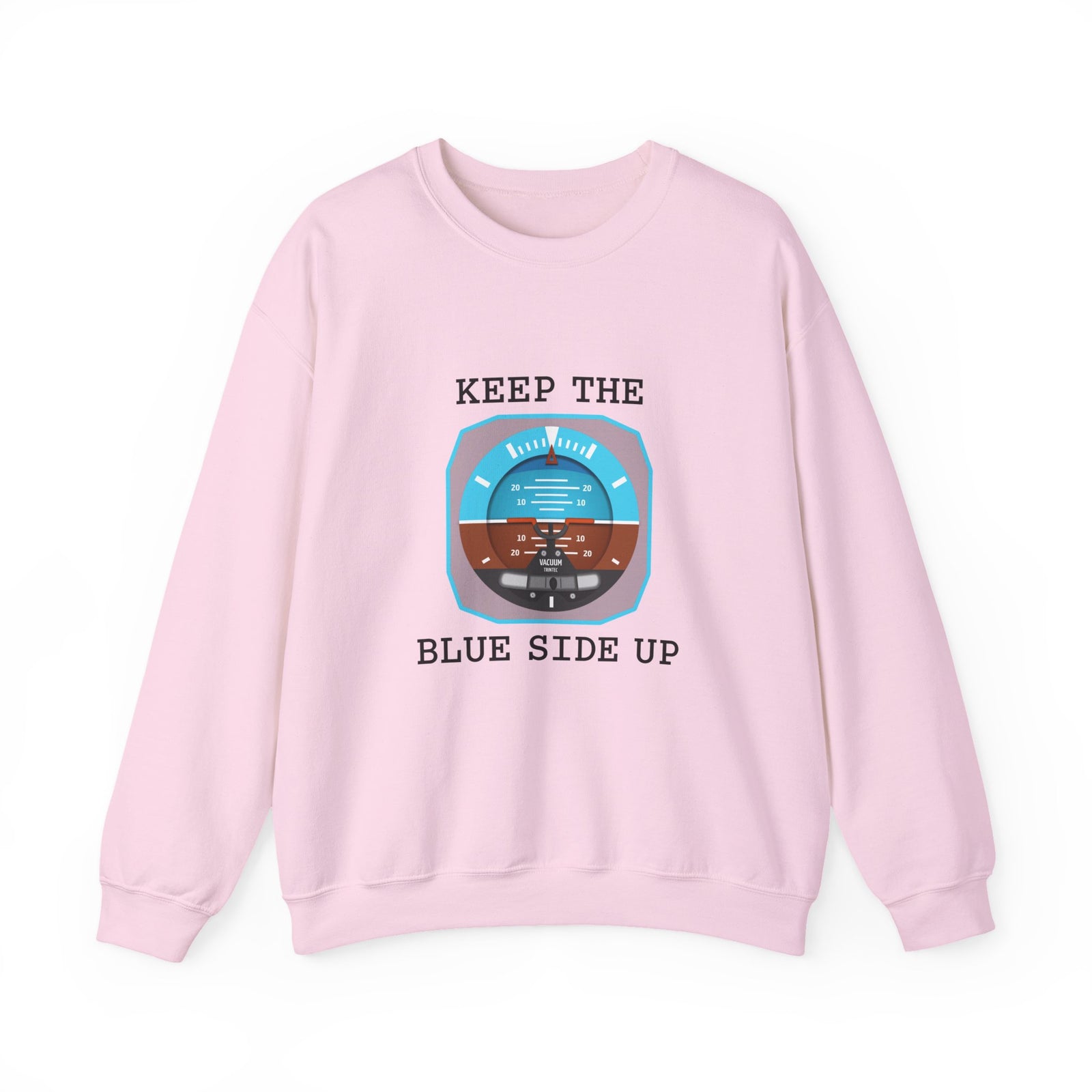 Keep The Blue Side Up Crewneck Sweatshirt - Travel Inspiring Cozy Apparel