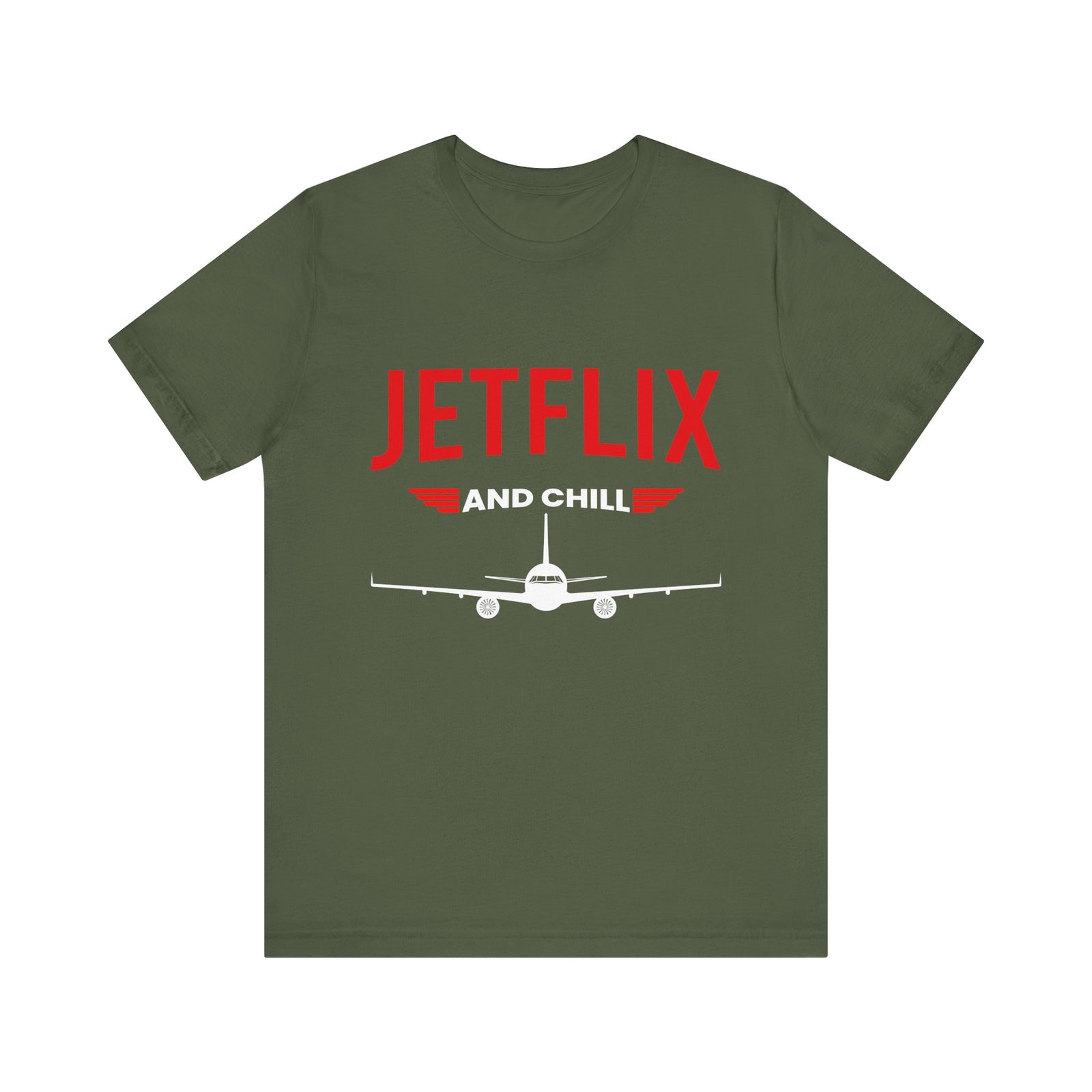 Jetflix And Chill - Unisex Jersey Tee