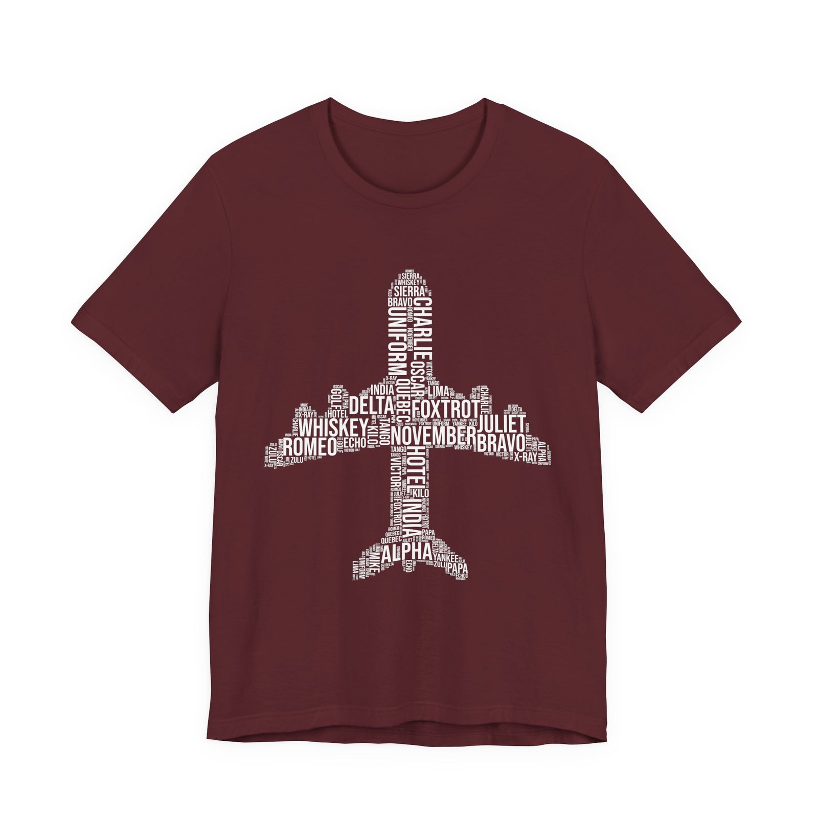 Airplane Typography - Unisex Jersey Tee