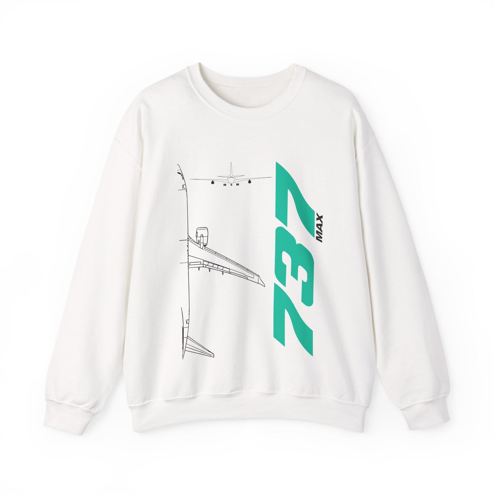 Boeing 737 Max Crewneck Sweatshirt - Travel Inspiring Cozy Apparel