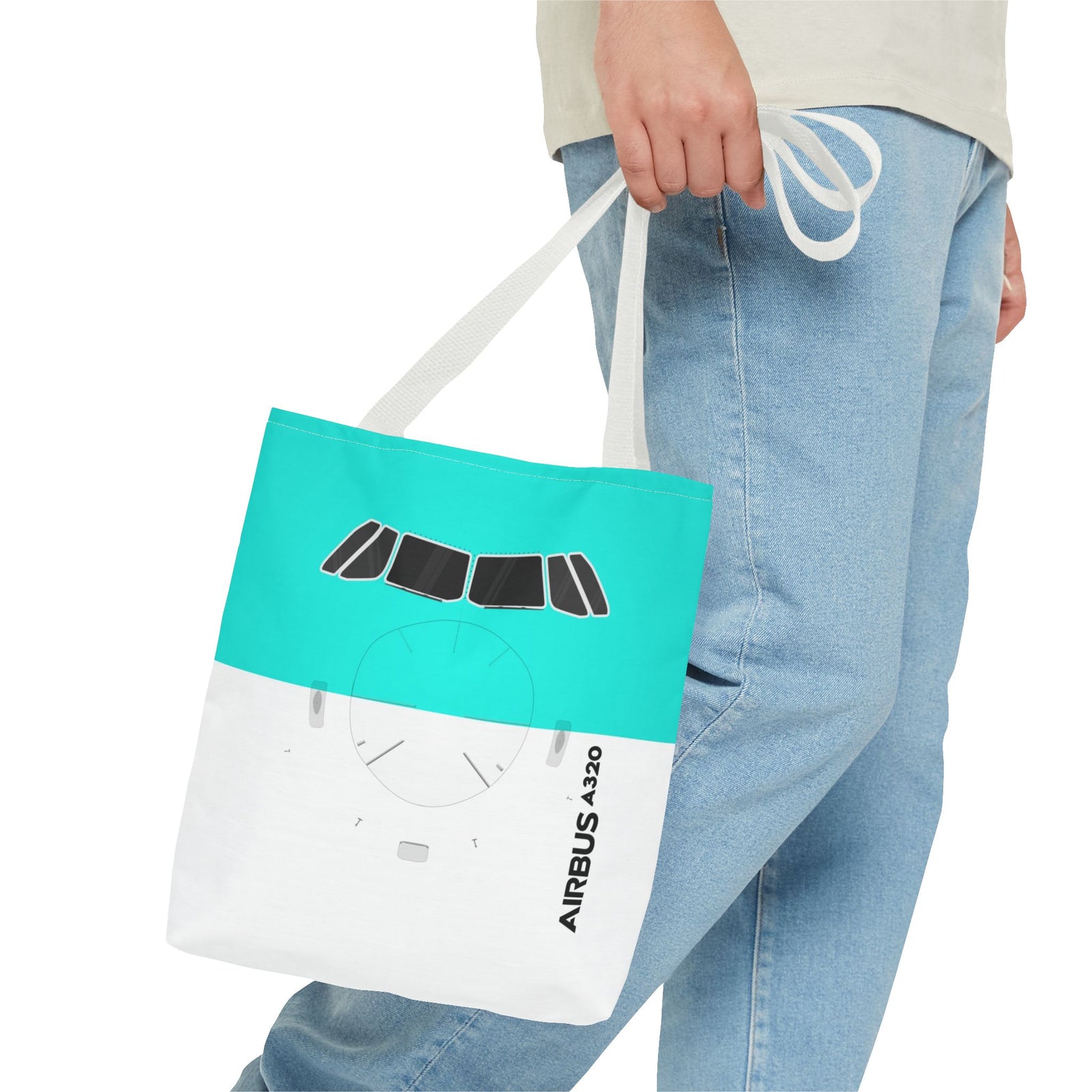 A320 Tote Bag — Printed Green Travel Tote