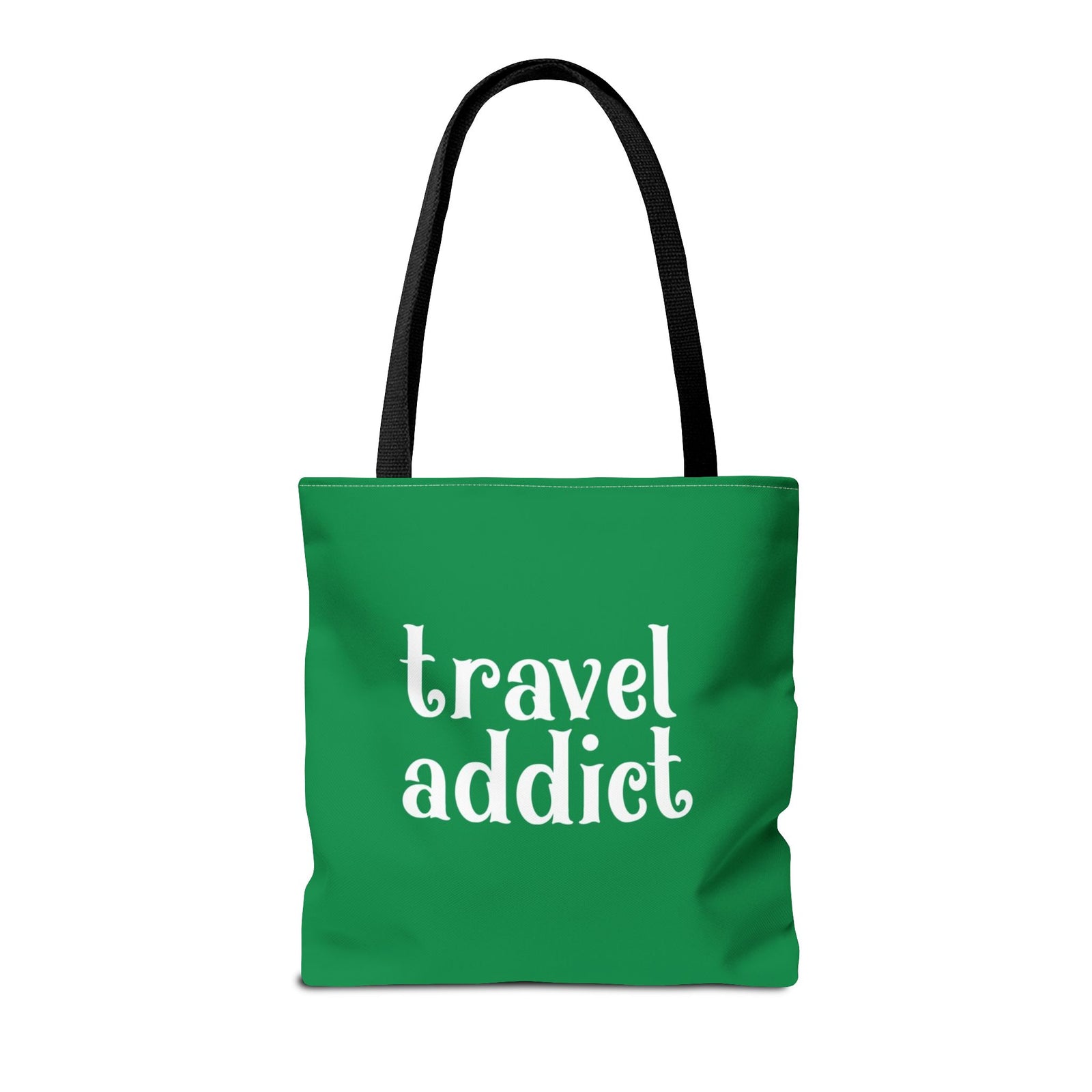 Travel Addict Tote Bag — Printed Green Travel Tote