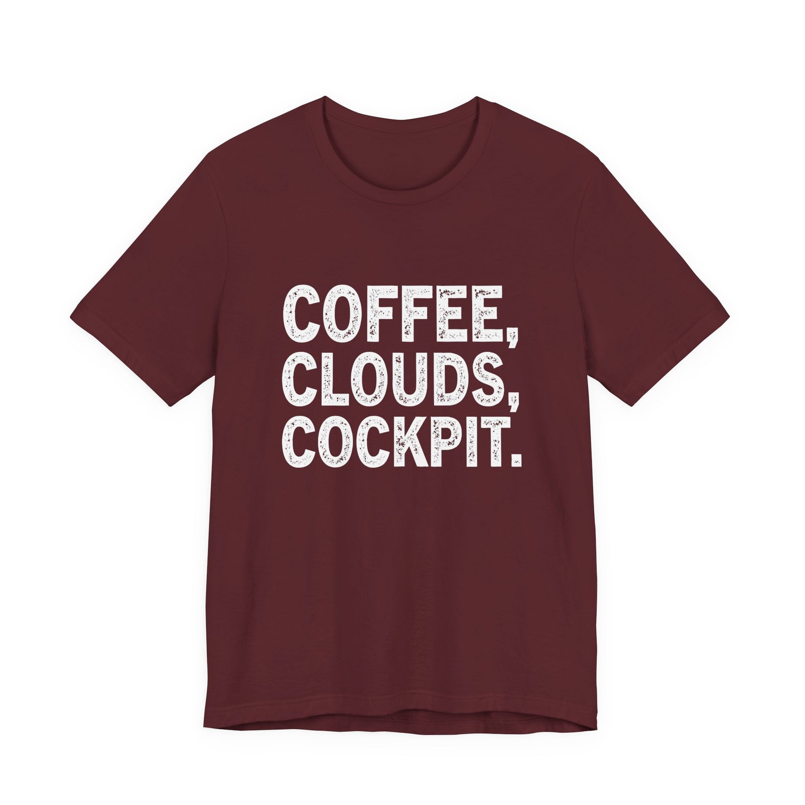 Coffee Clouds Cockpit Unisex Jersey Tee - Perfect for Aviation Enthusiasts