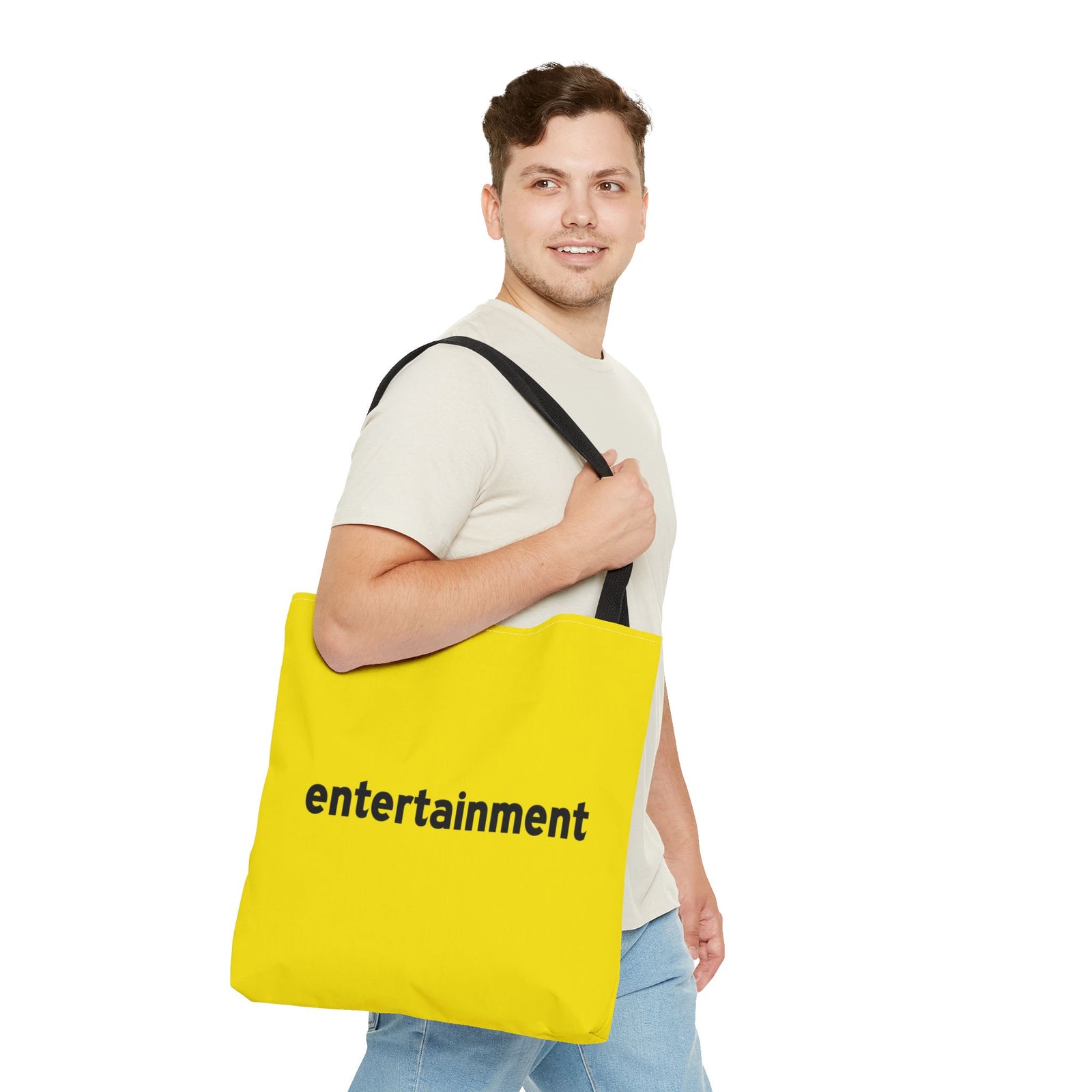 Entertainment Tote Bag — Printed Green Travel Tote