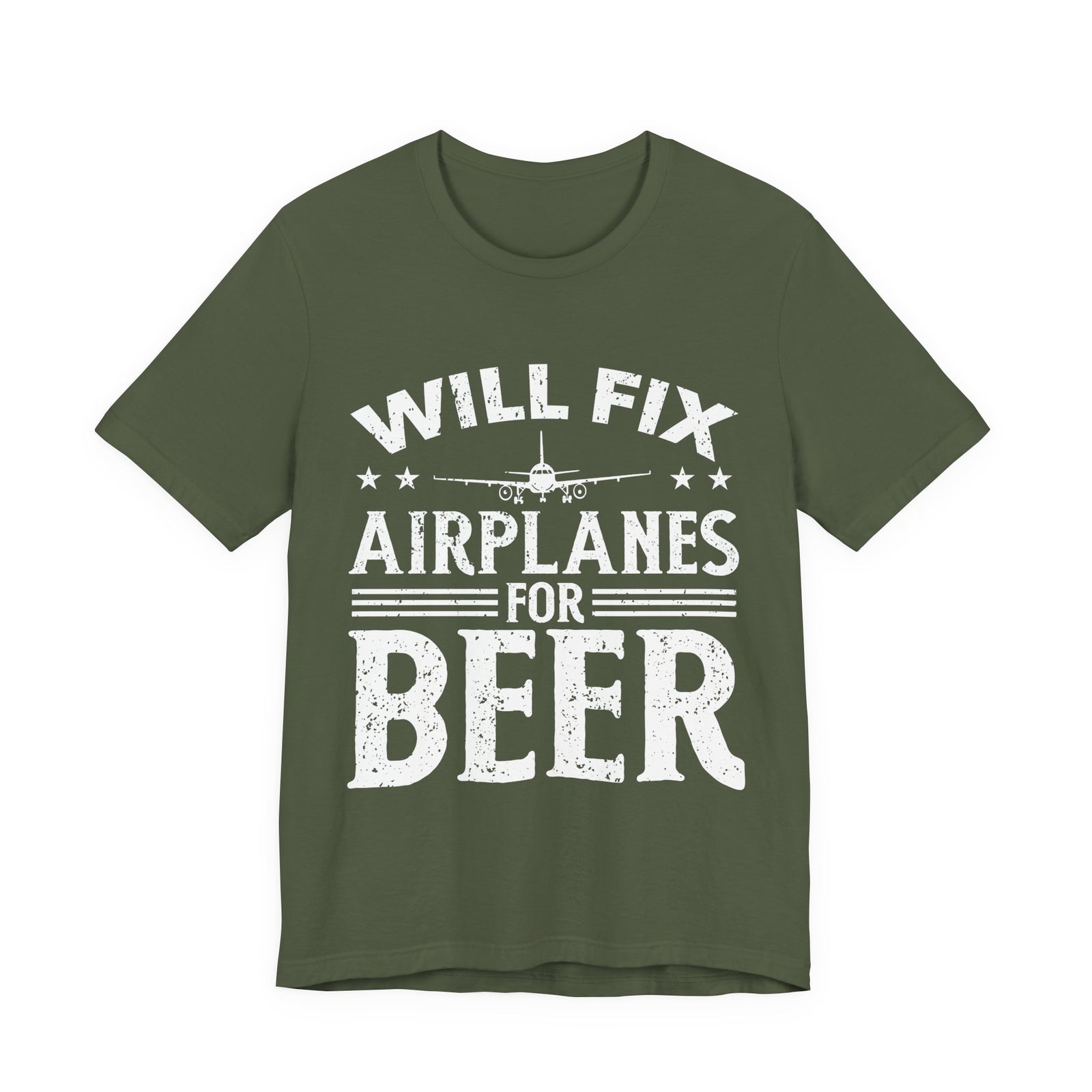 Will Fix Airplanes For Beer - Unisex Jersey Tee