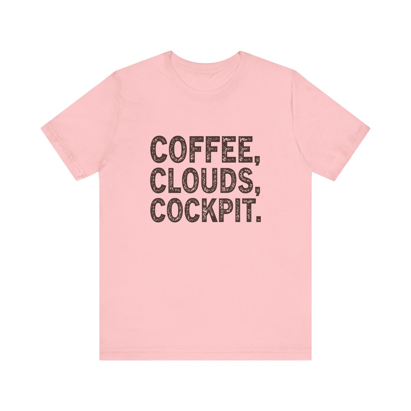 Coffee Clouds Cockpit Unisex Jersey Tee - Perfect for Aviation Enthusiasts