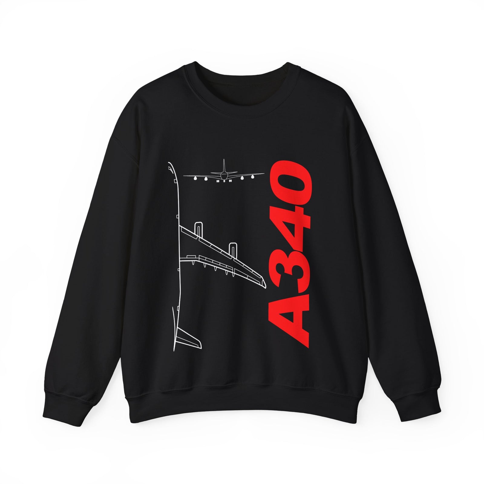 Airbus A340 Crewneck Sweatshirt - Travel Inspiring Cozy Apparel