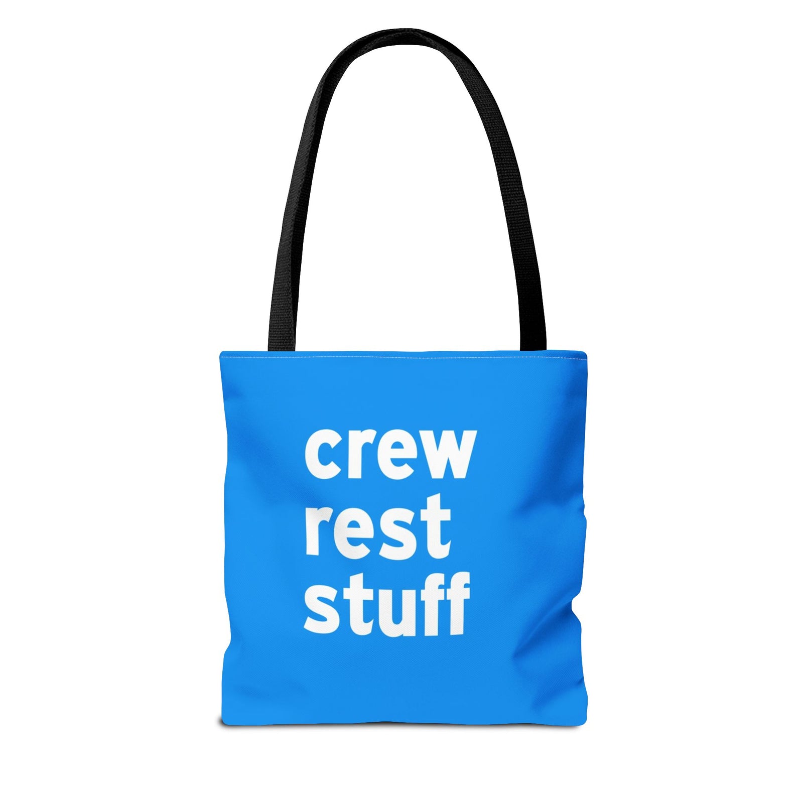 Crew Rest Stuff Tote Bag — Printed Green Travel Tote